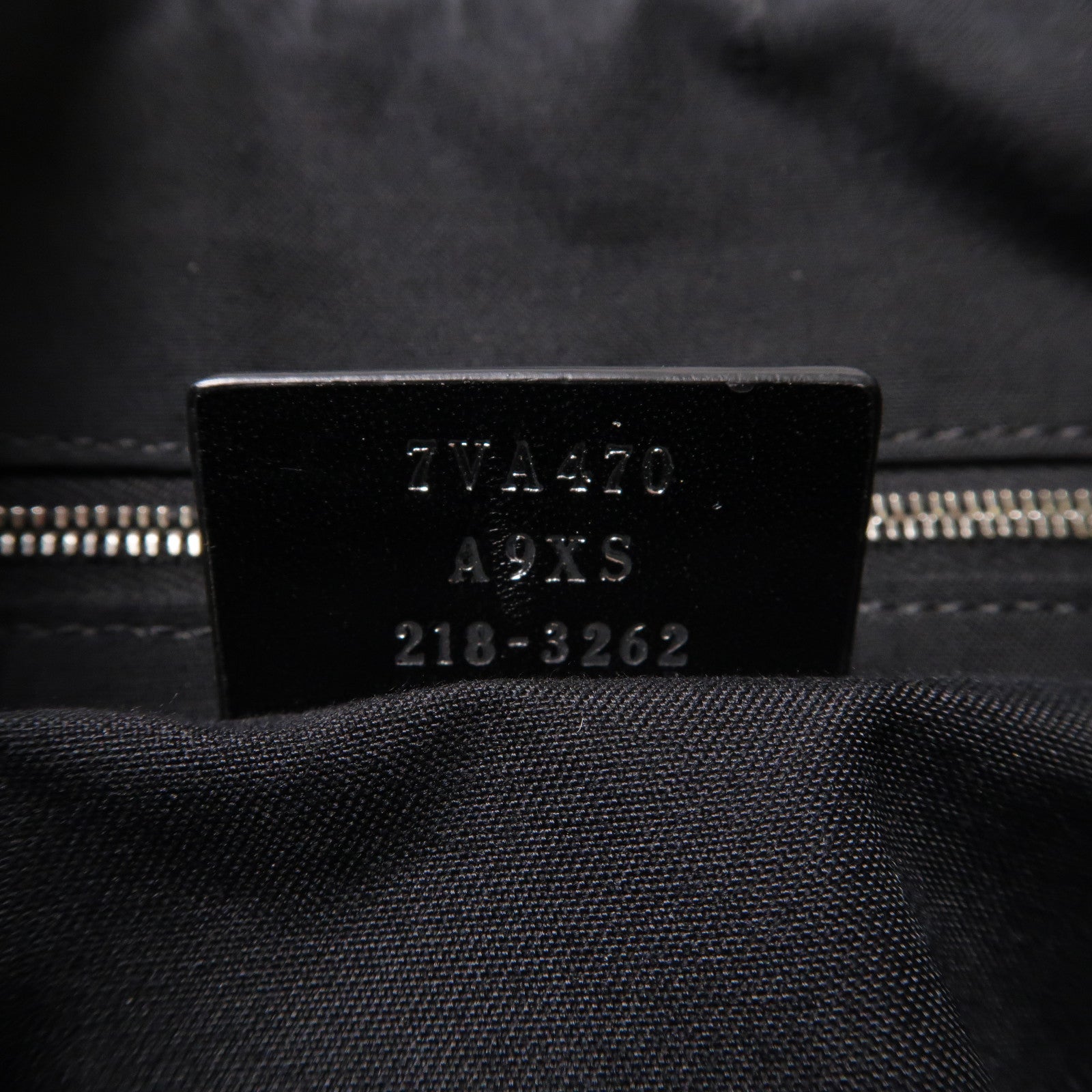FENDI 塗層帆布/牛皮皮革Shoulder Bag銀扣肩背袋黑色/灰色/黃色