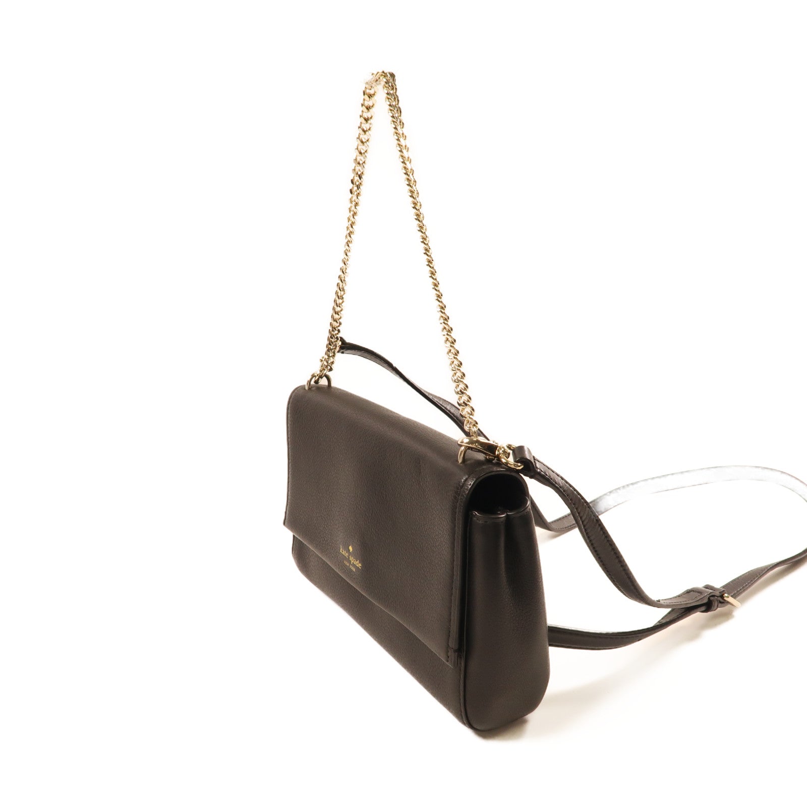 Kate Spade 牛皮皮革Shoulder Bag金扣鏈帶手挽肩背兩用袋