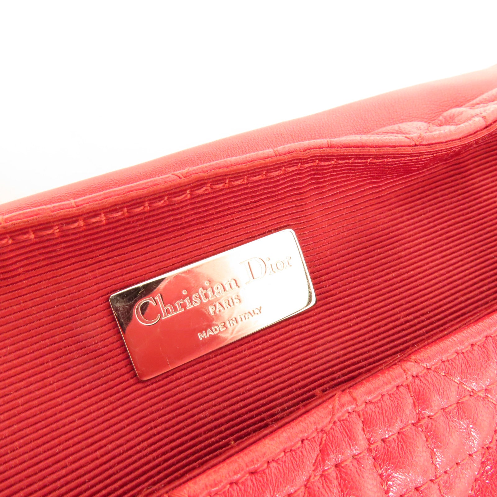 Dior 羊皮皮革Backpack銀扣背包