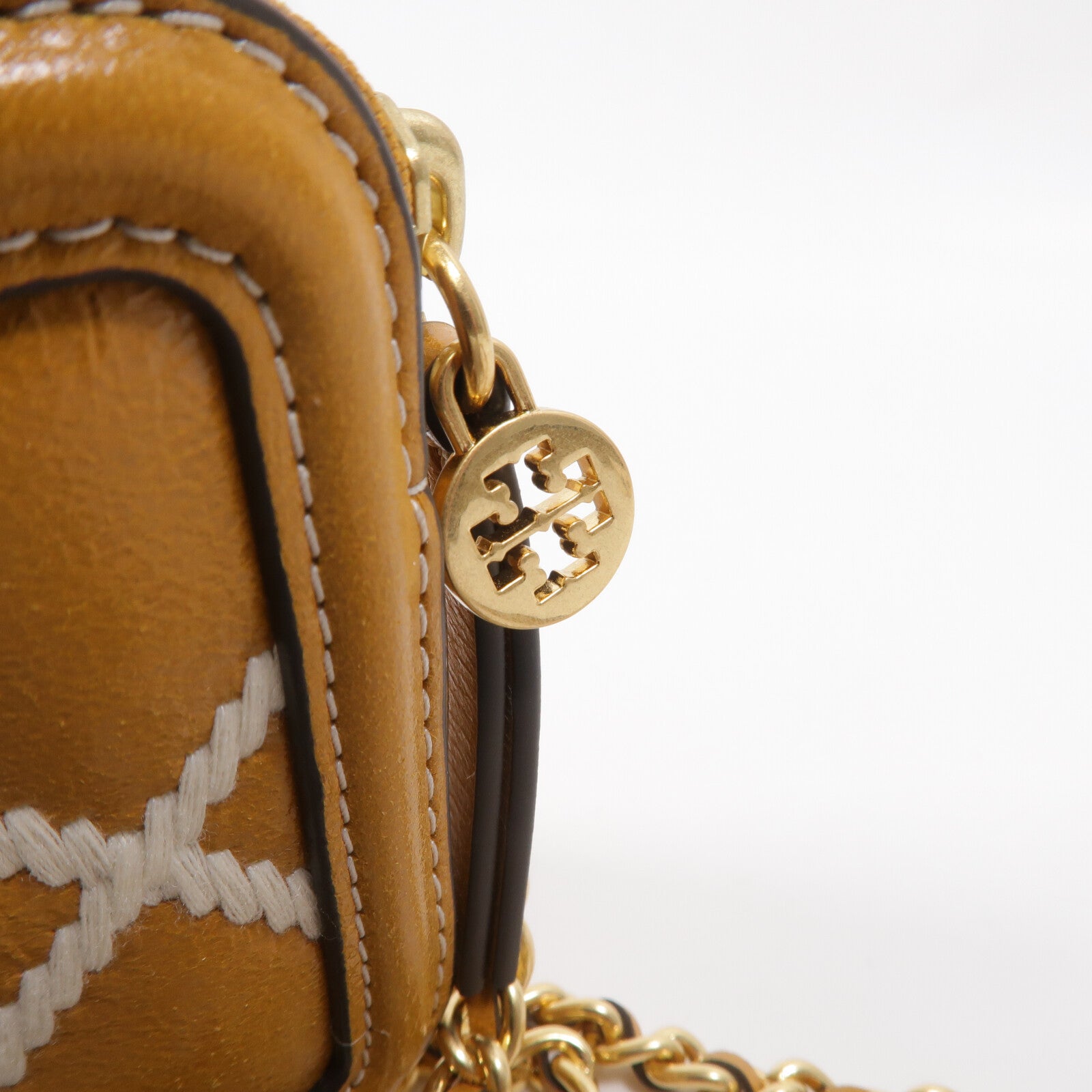 Tory Burch 牛皮皮革Fliming Pop Quilt鏈帶肩背袋