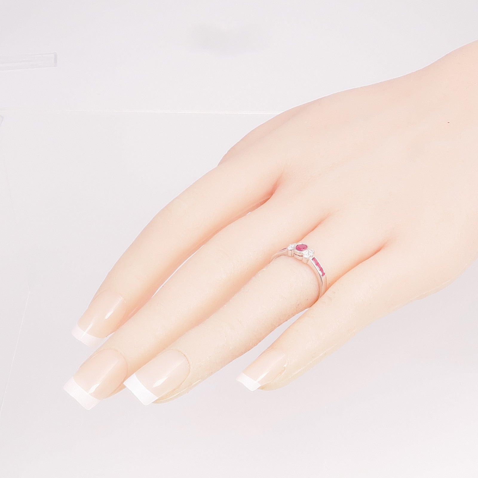 JEWELRY 【激減優惠】18K白金Ruby Ring紅寶石戒指US#6.5