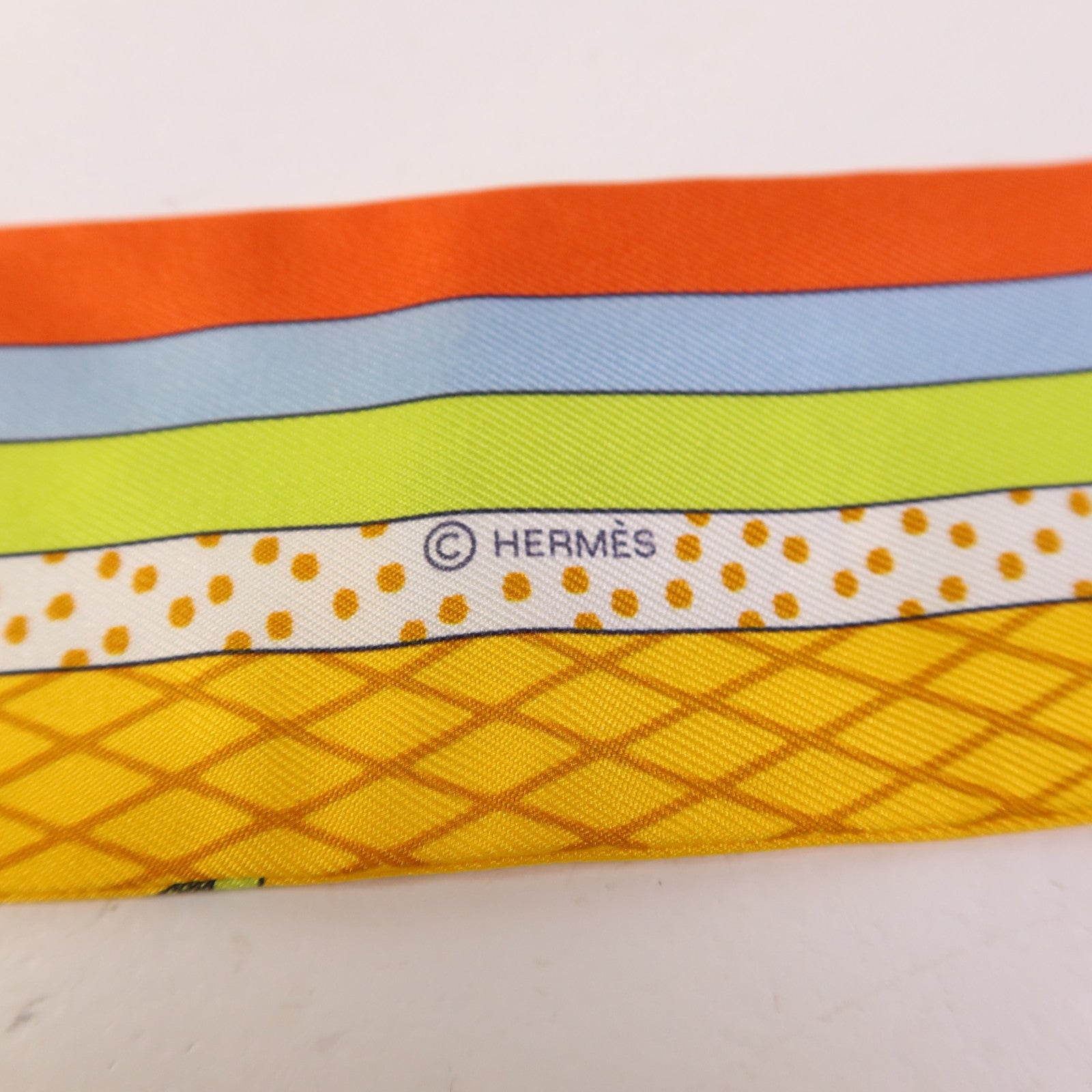 HERMES 絲質Twilly絲巾Multicolor