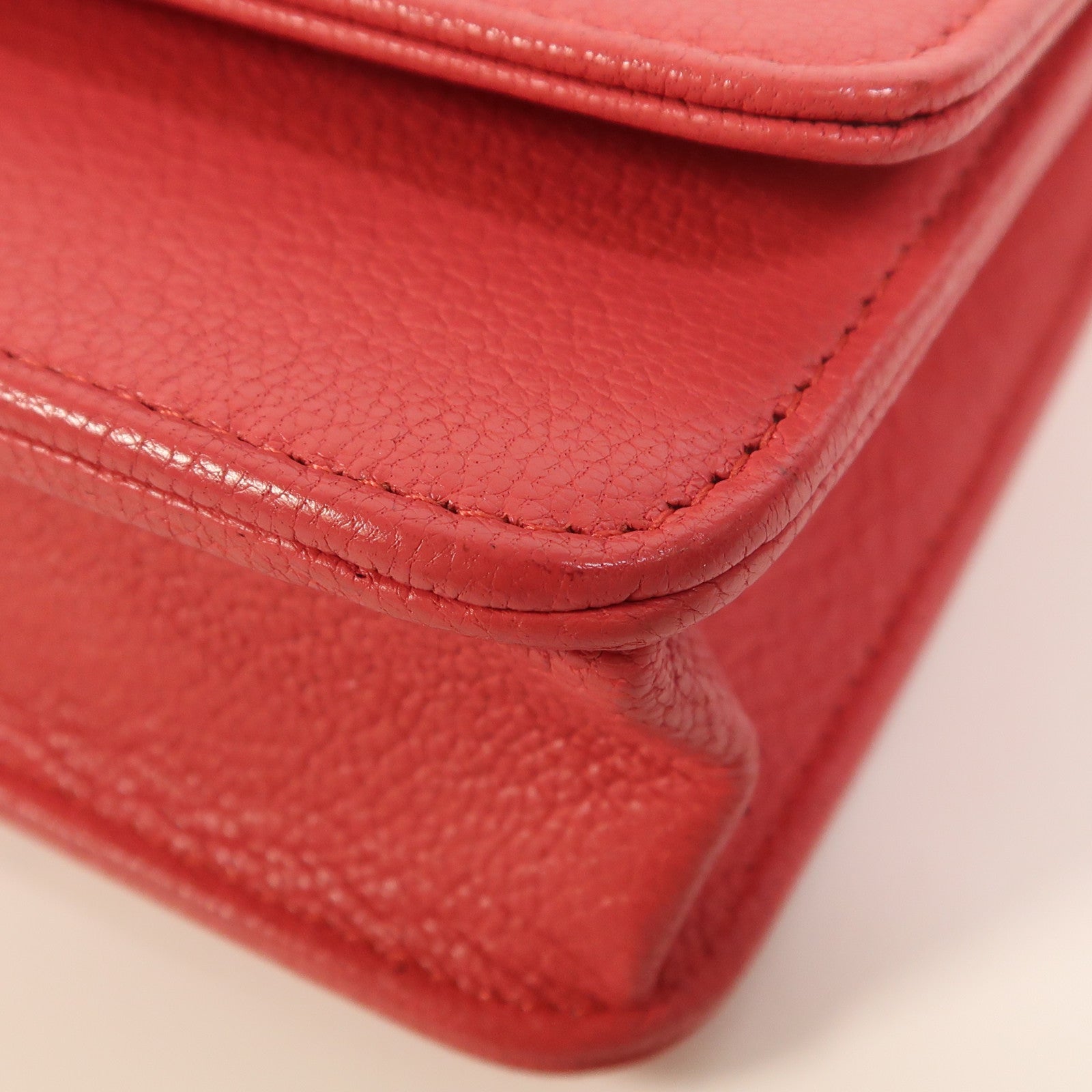 CHANEL 牛皮皮革WOC Wallet On Chain鏈帶肩背袋