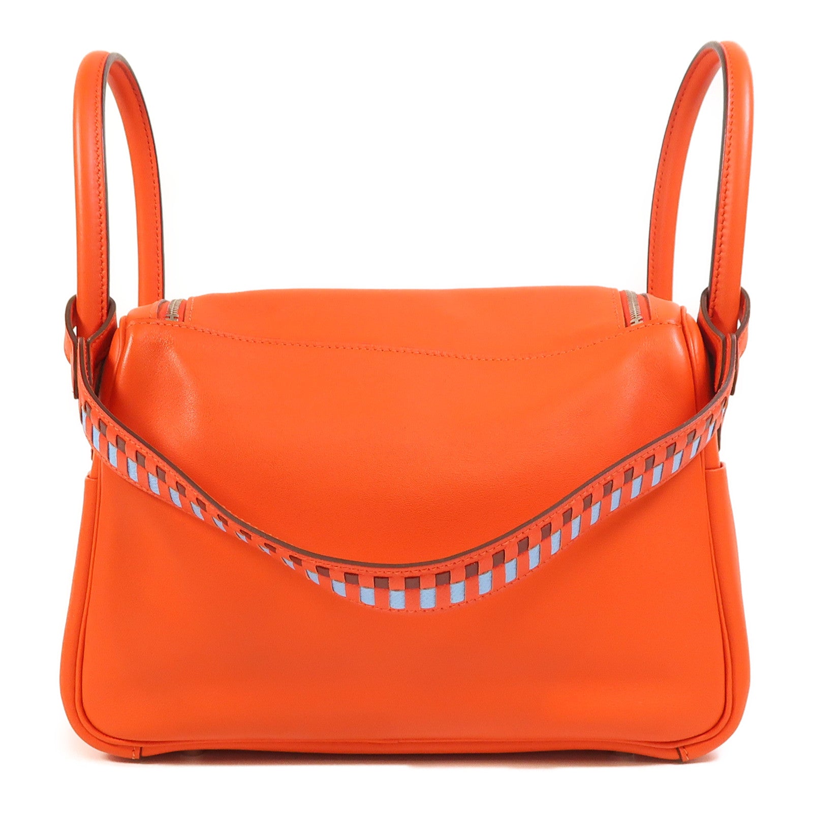 HERMES Swift皮革Lindy 26銀扣手挽肩背兩用袋Capucine