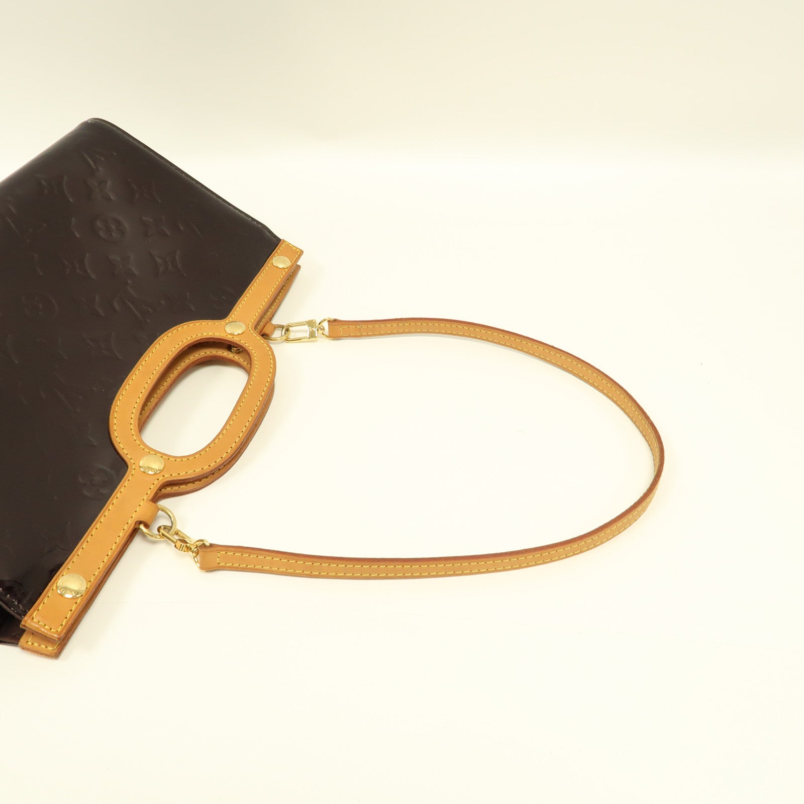 LOUIS VUITTON Monogram Vernis Roxbury Drive金扣手挽肩背兩用袋紅色