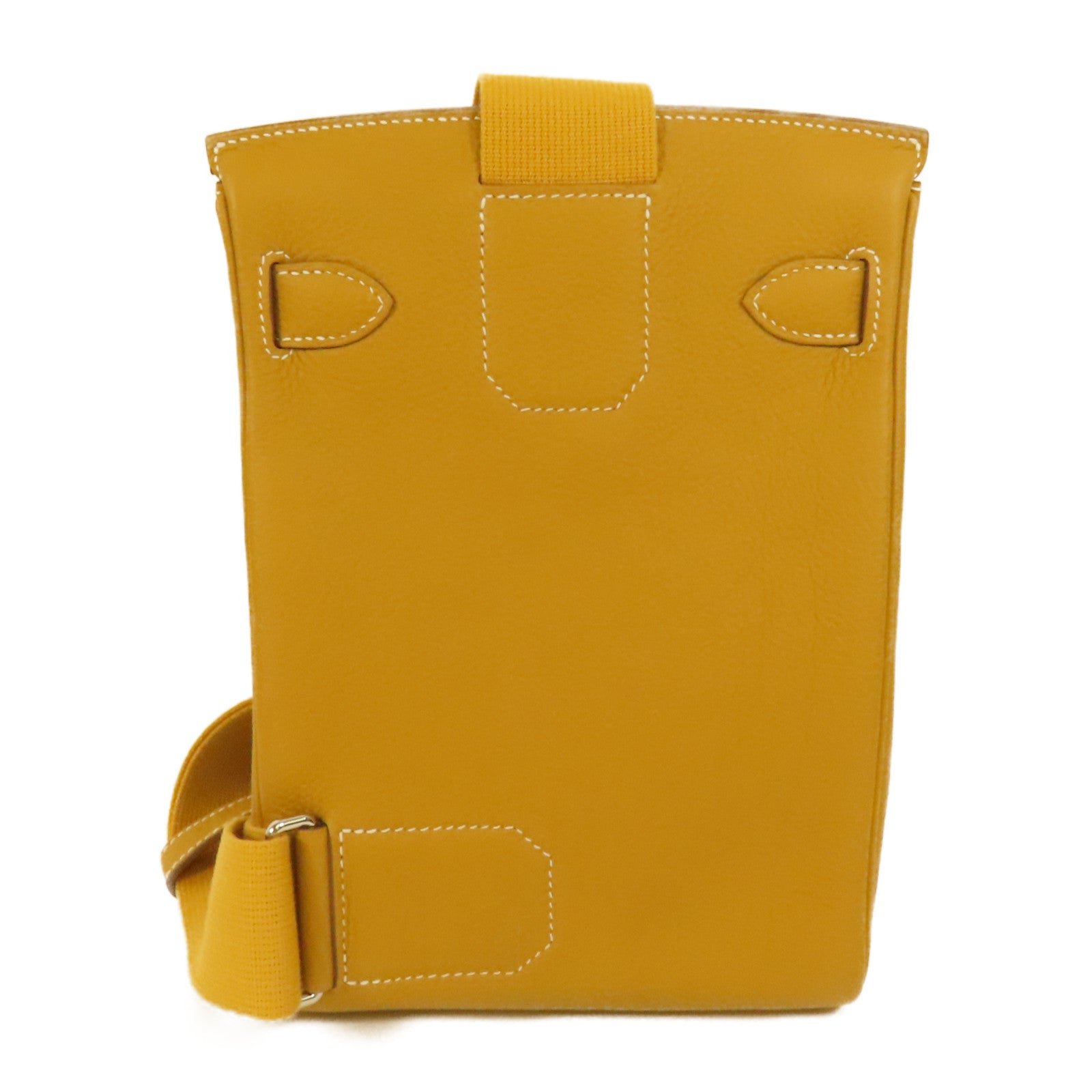 HERMES Togo皮革Hac A Dos PM銀扣背包Natural Sable