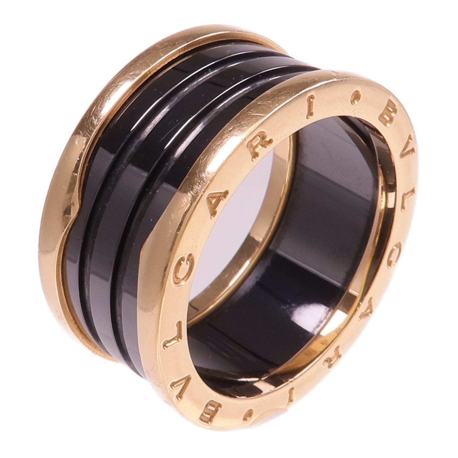 BVLGARI 18K玫瑰金/陶瓷B.zero1 Ring戒指Bvlgari#65/US#10.75