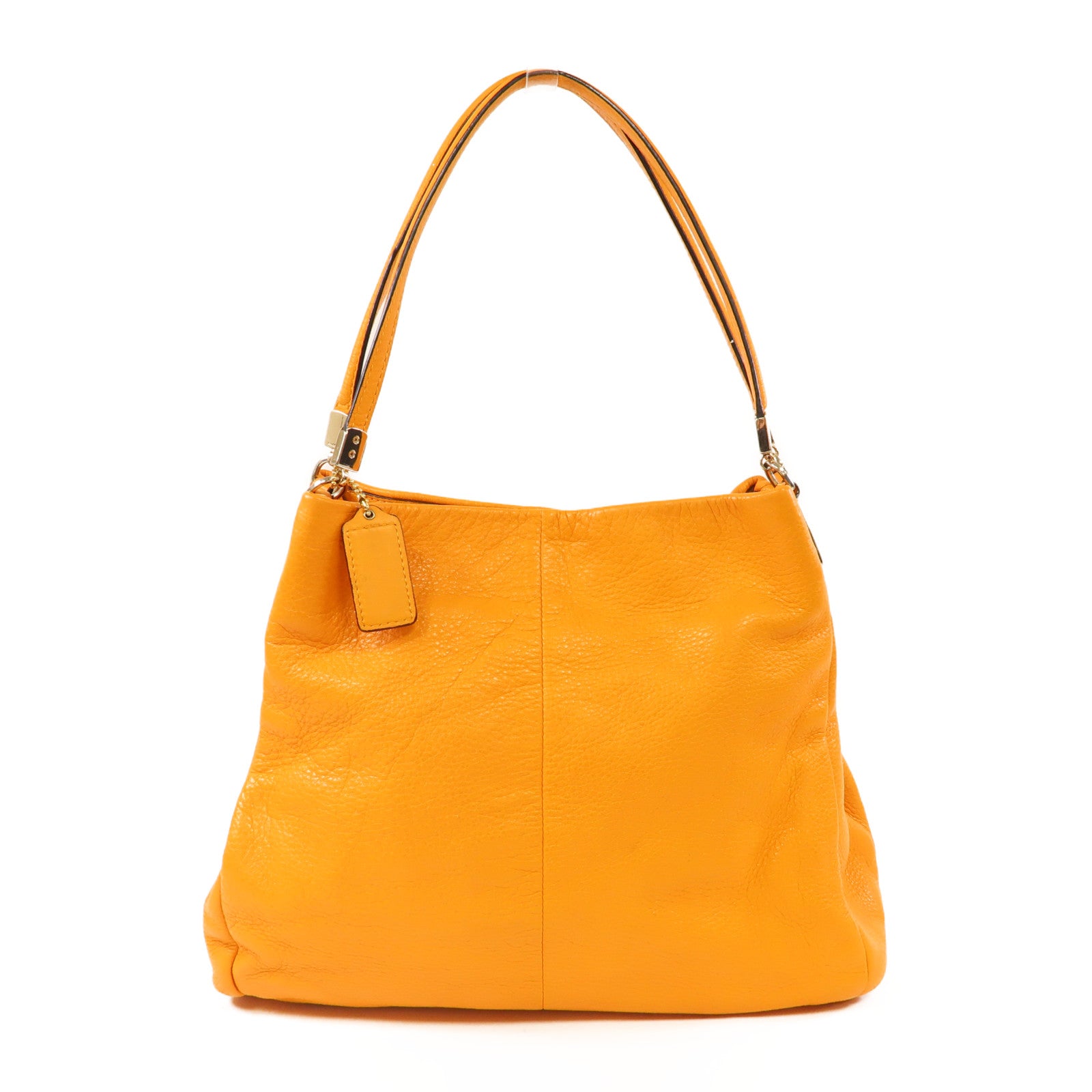 COACH 牛皮皮革Madison Phoebe Shoulder Bag金扣肩背袋黃色