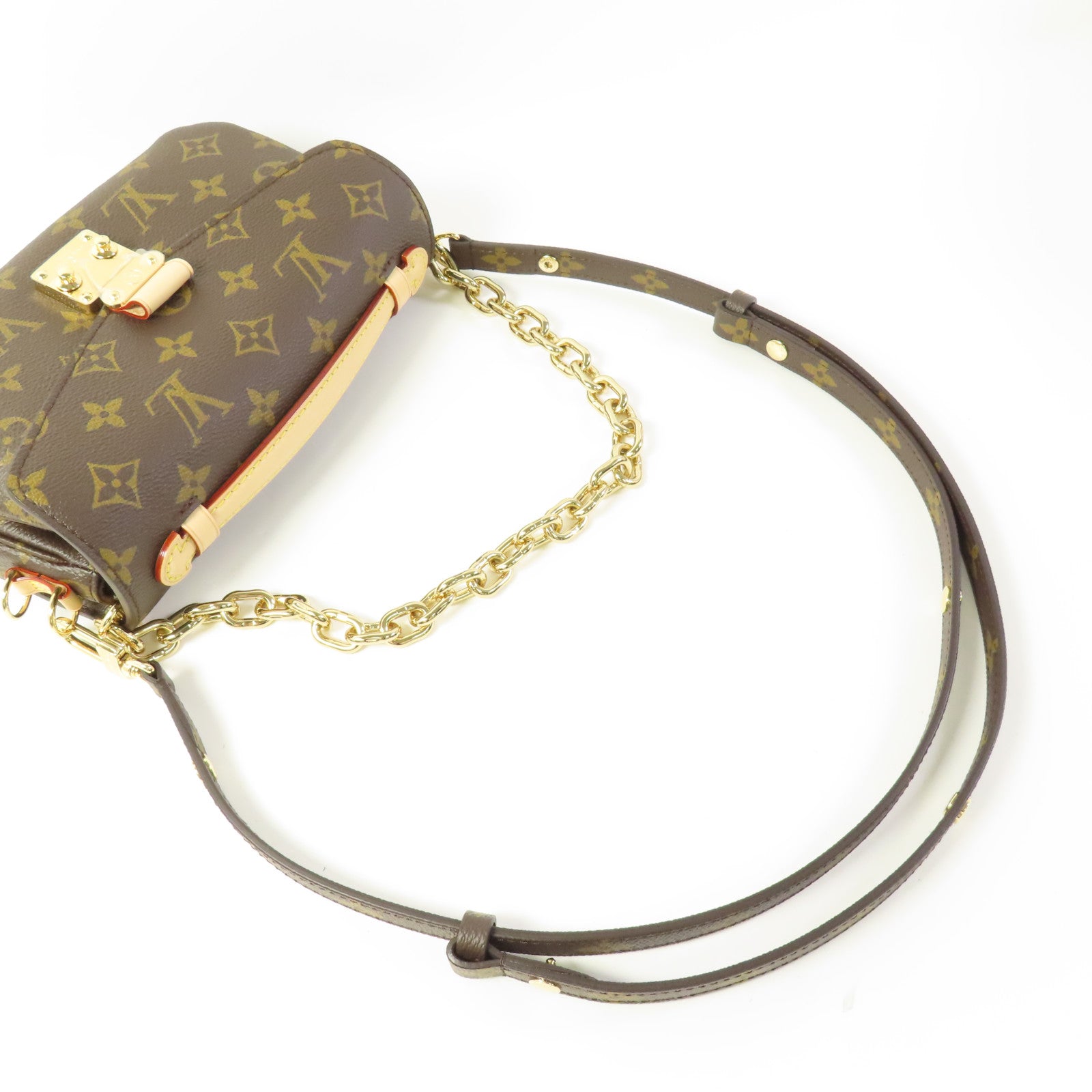 LOUIS VUITTON Monogram Pochette Metis East West金扣手挽肩背兩用袋