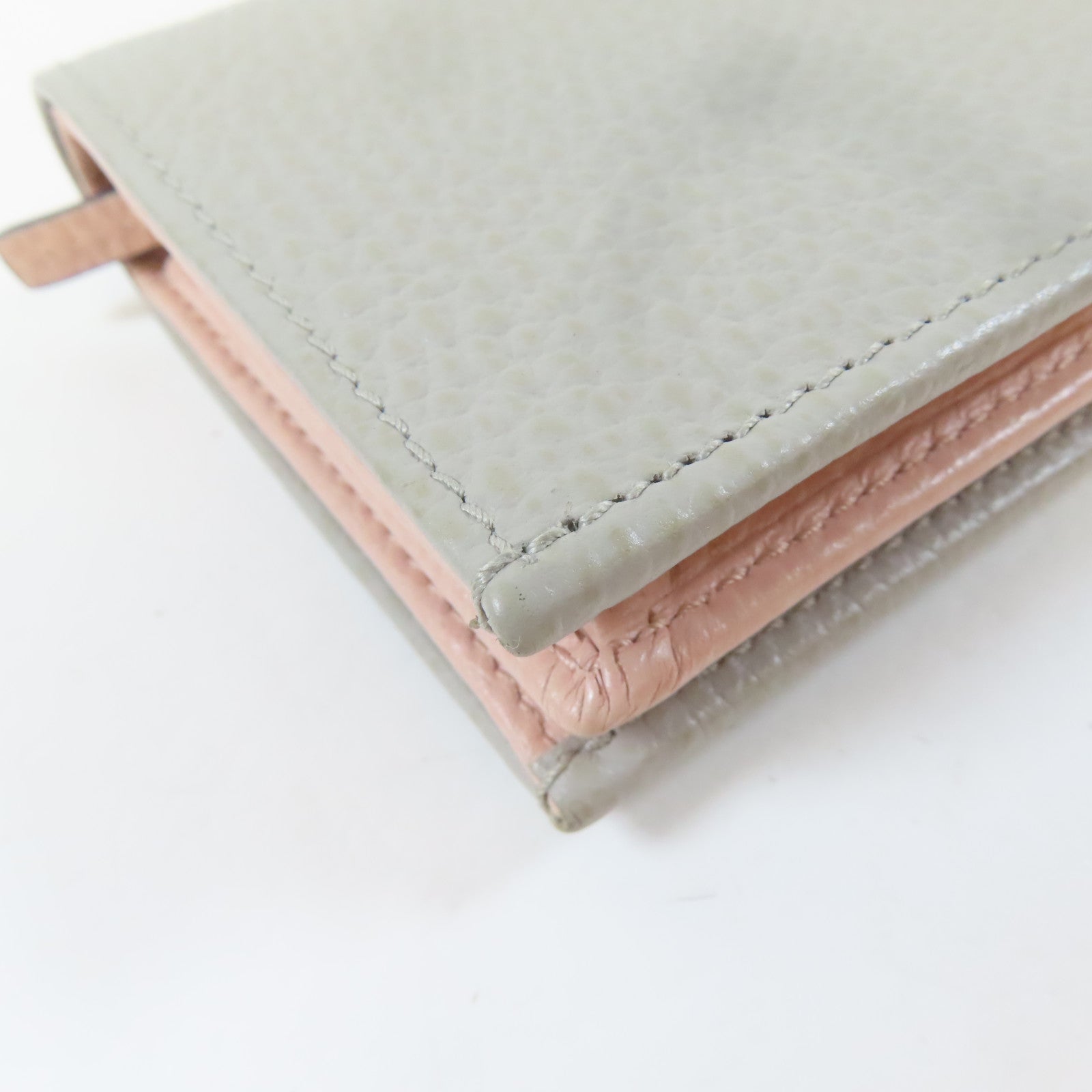 GUCCI 牛皮皮革Bifold Wallet金扣錢包灰色