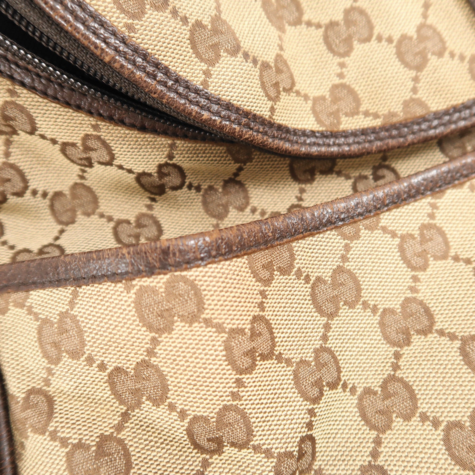 GUCCI 帆布Shoulder Bag銀扣肩背袋