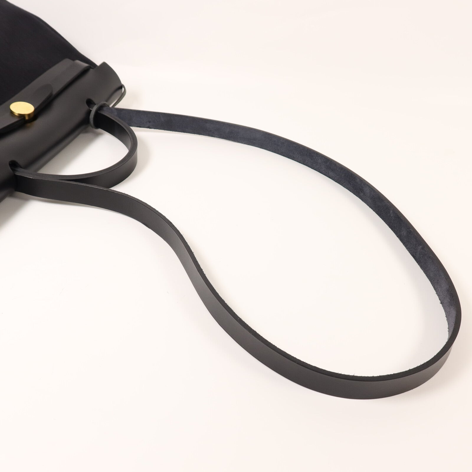 HERMES 帆布Herbag PM金扣手挽肩背兩用袋Noir