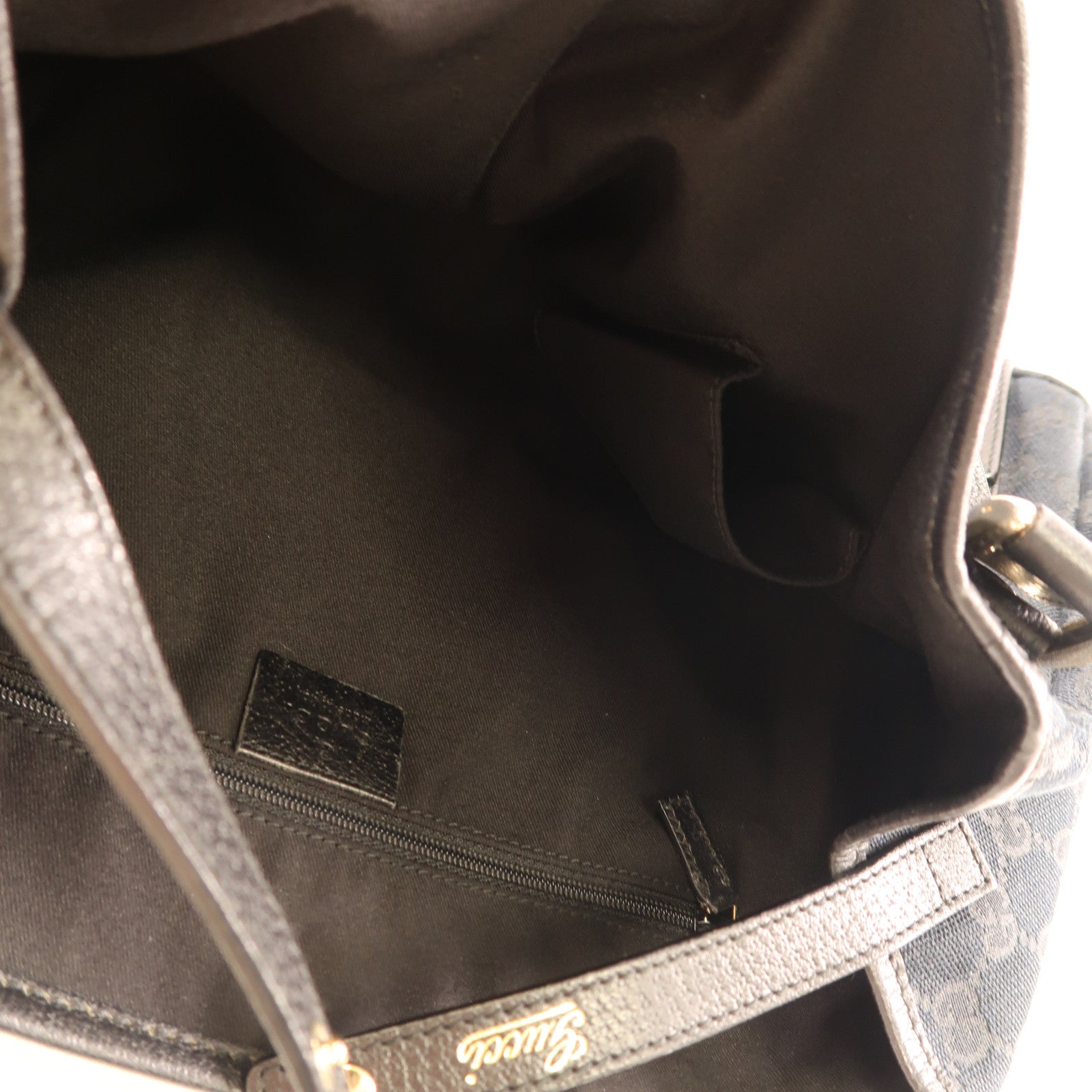 GUCCI 帆布Shoulder Bag金扣肩背袋黑色