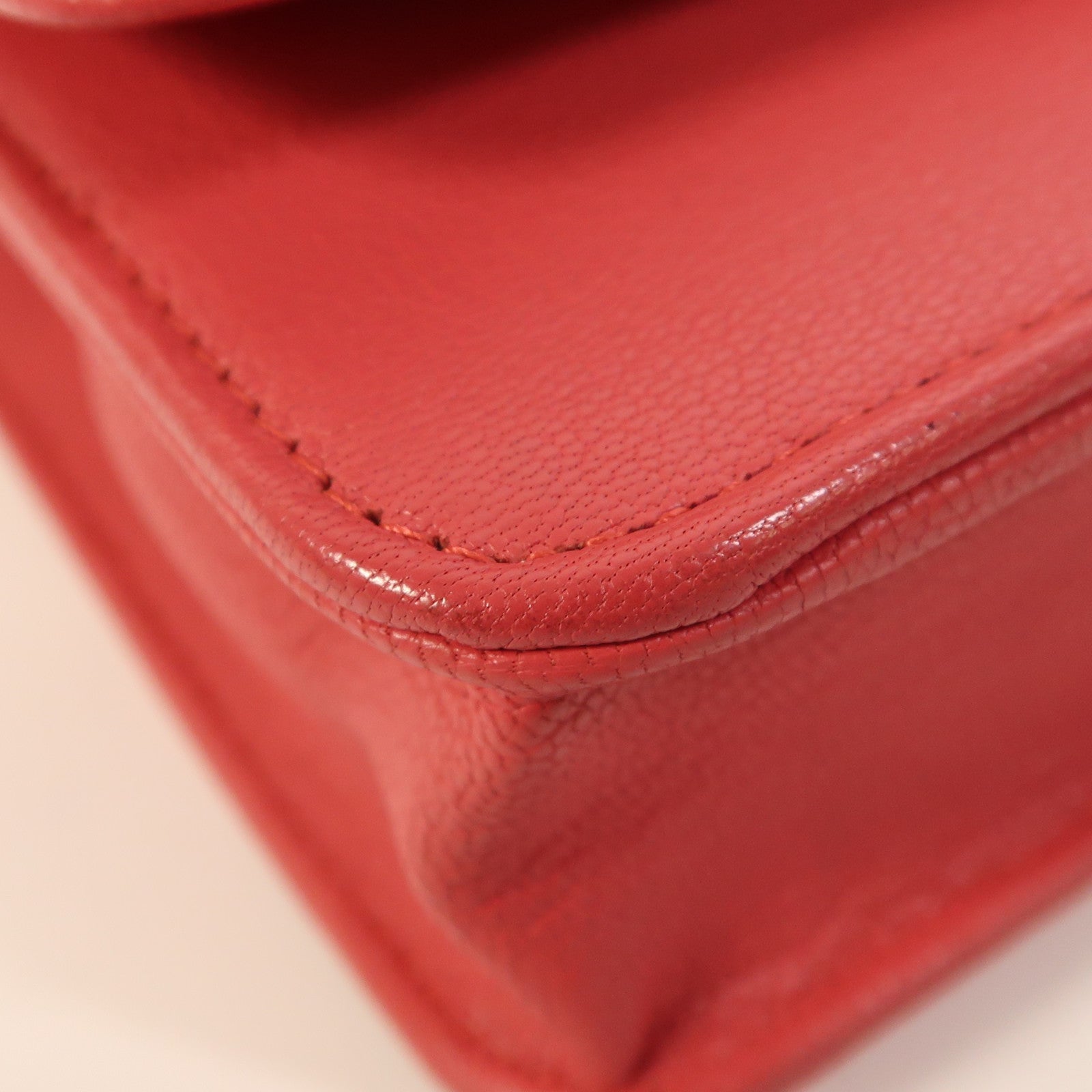 CHANEL 牛皮皮革WOC Wallet On Chain鏈帶肩背袋