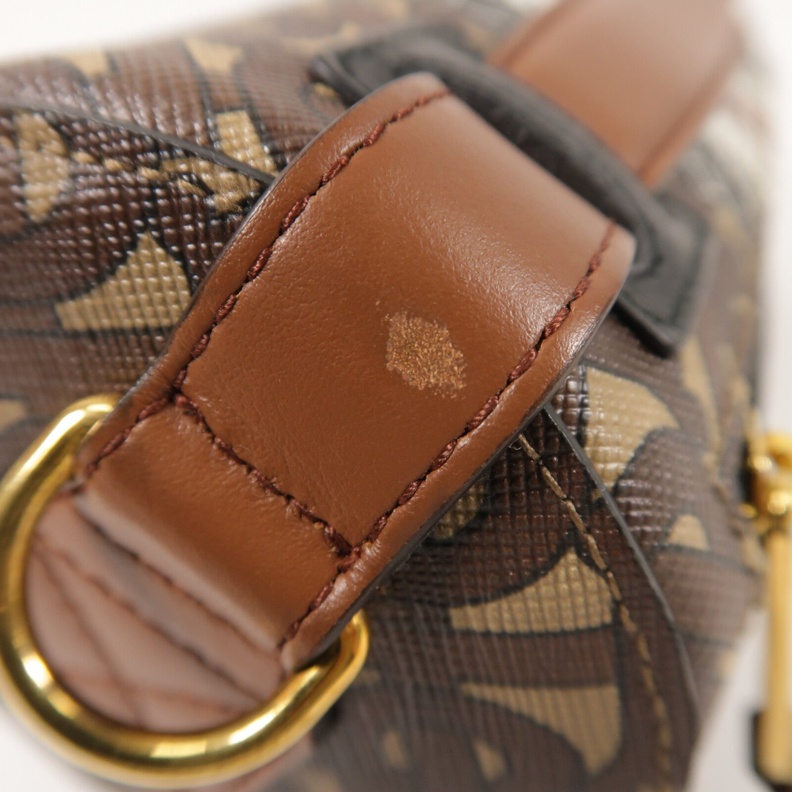 BURBERRY 塗層帆布Mongram Stripe金扣手挽肩背兩用袋