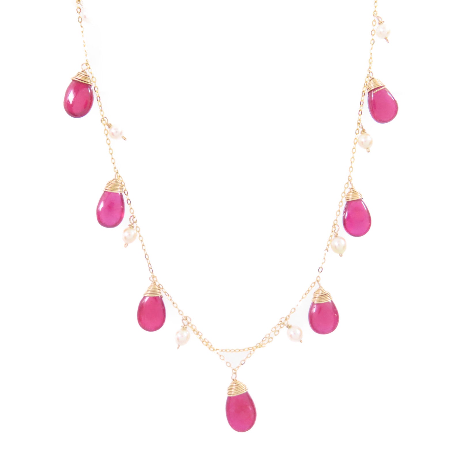 JEWELRY 18K黃金/紅色寶石Necklace金扣項鏈
