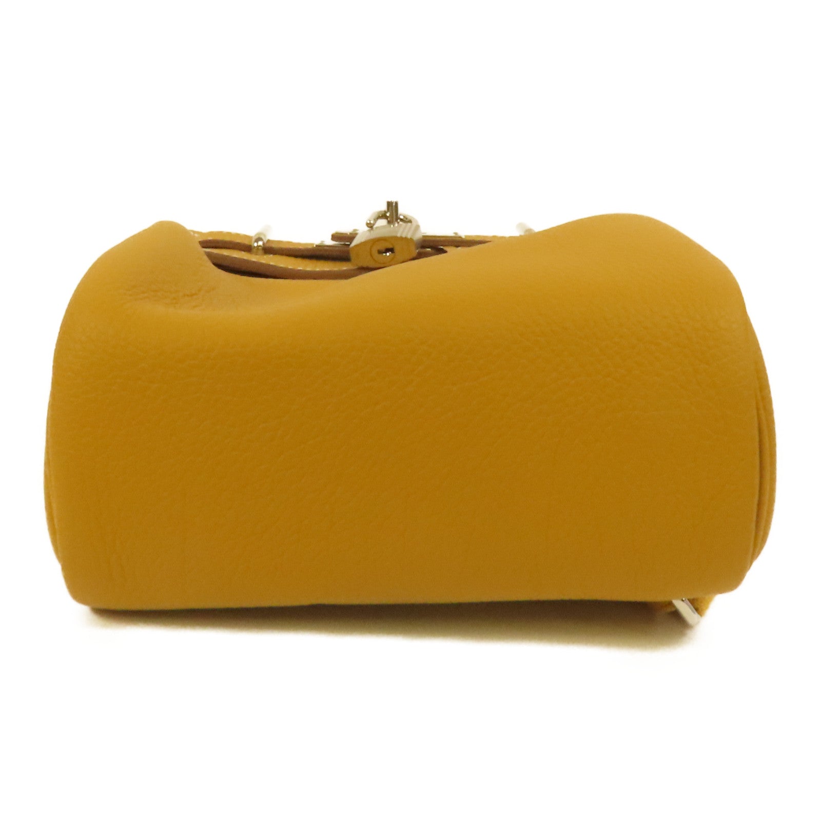 HERMES Togo皮革Hac A Dos PM銀扣背包Natural Sable