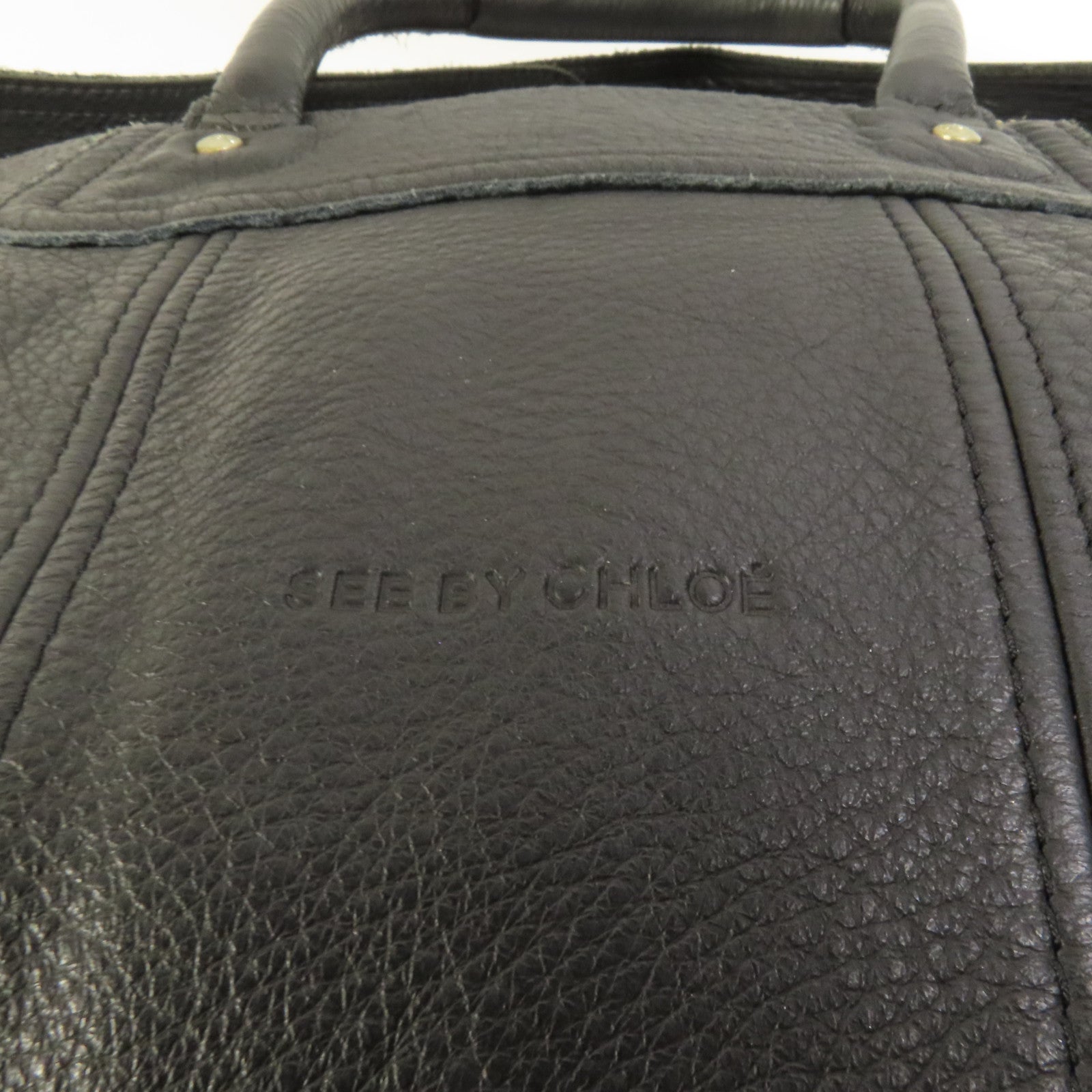 SEE BY CHLOE 牛皮皮革2 Way Shoulder金扣手挽肩背兩用袋