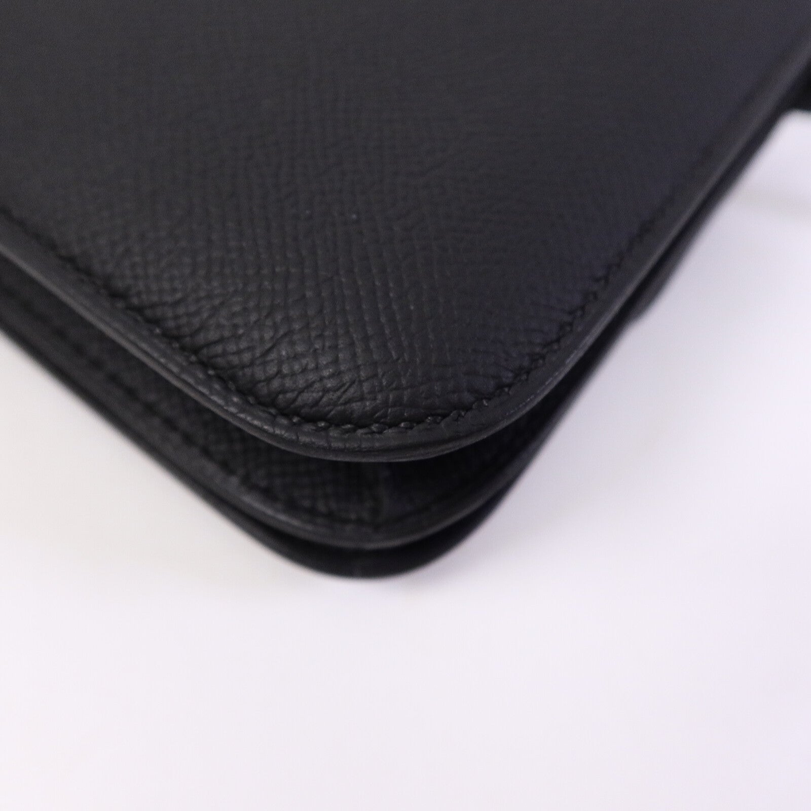HERMES Epsom皮革Mini Constance肩背袋Noir