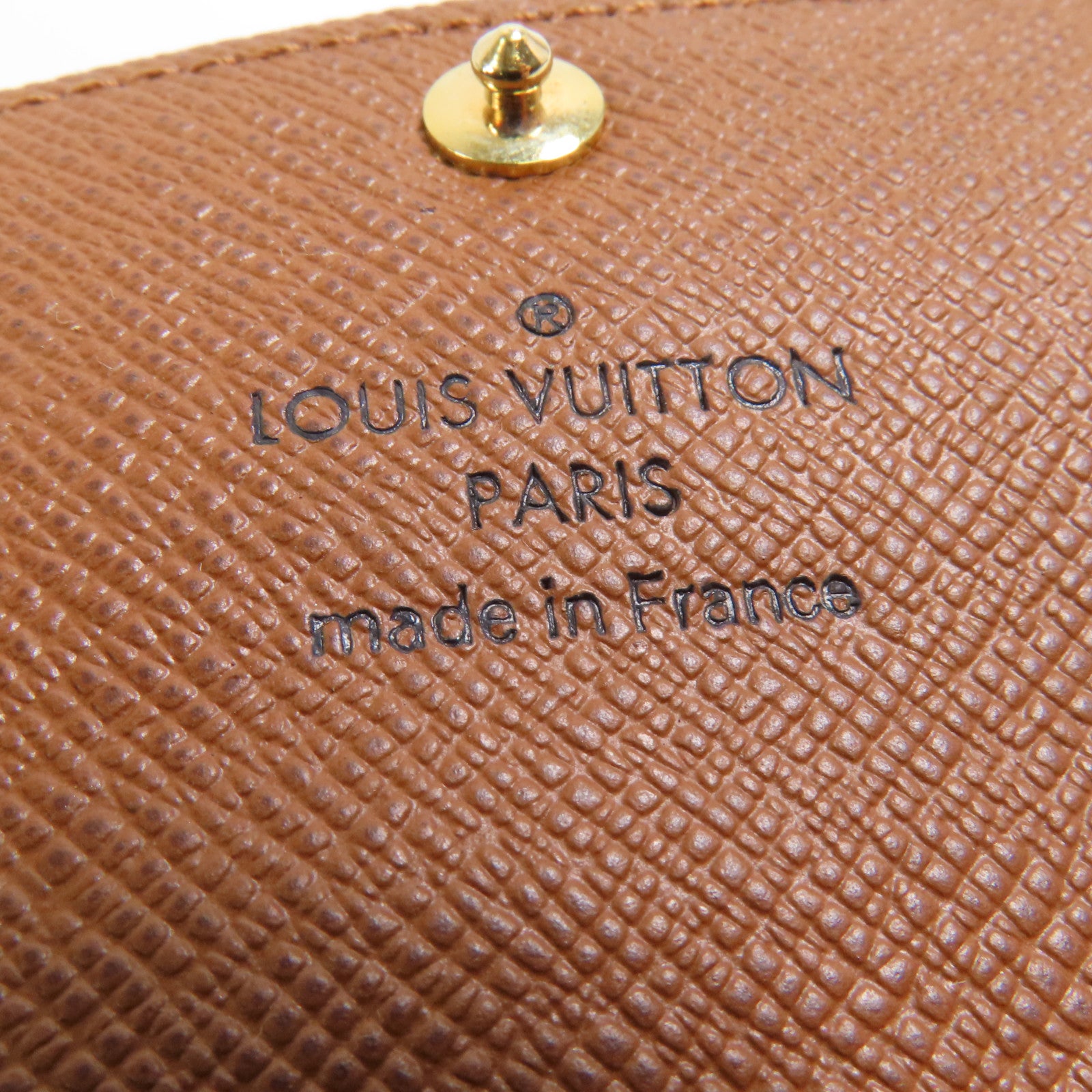 LOUIS VUITTON Monogram 6 Key Holder金扣鎖匙包棕色