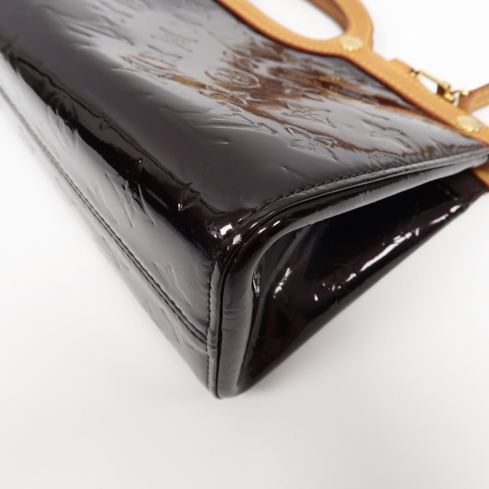 LOUIS VUITTON Monogram Vernis Roxbury Drive金扣手挽肩背兩用袋紅色