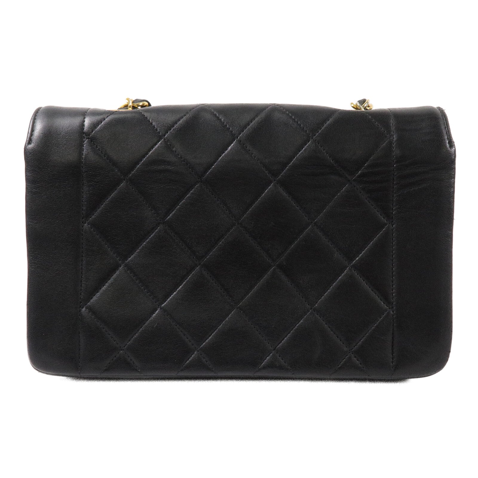CHANEL 羊皮皮革Vintage Diana鏈帶肩背袋