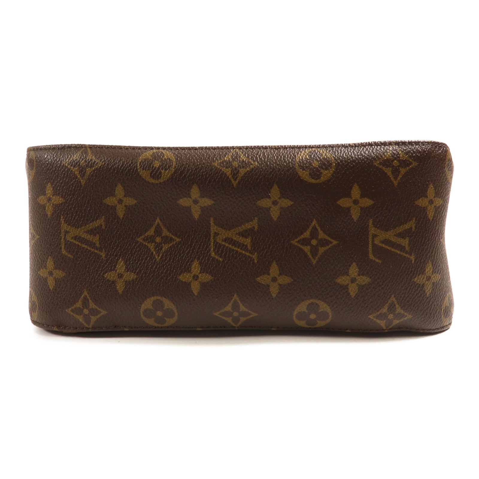 LOUIS VUITTON Monogram Looping MM金扣肩背袋棕色