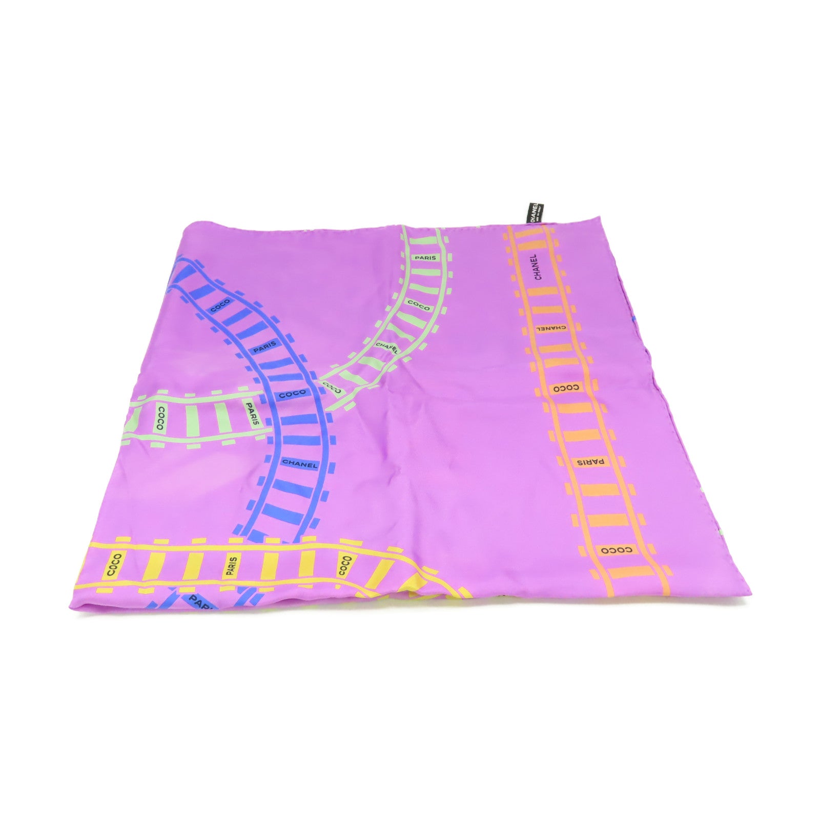 CHANEL 【激減優惠】絲質Scarf絲巾紫色/彩色