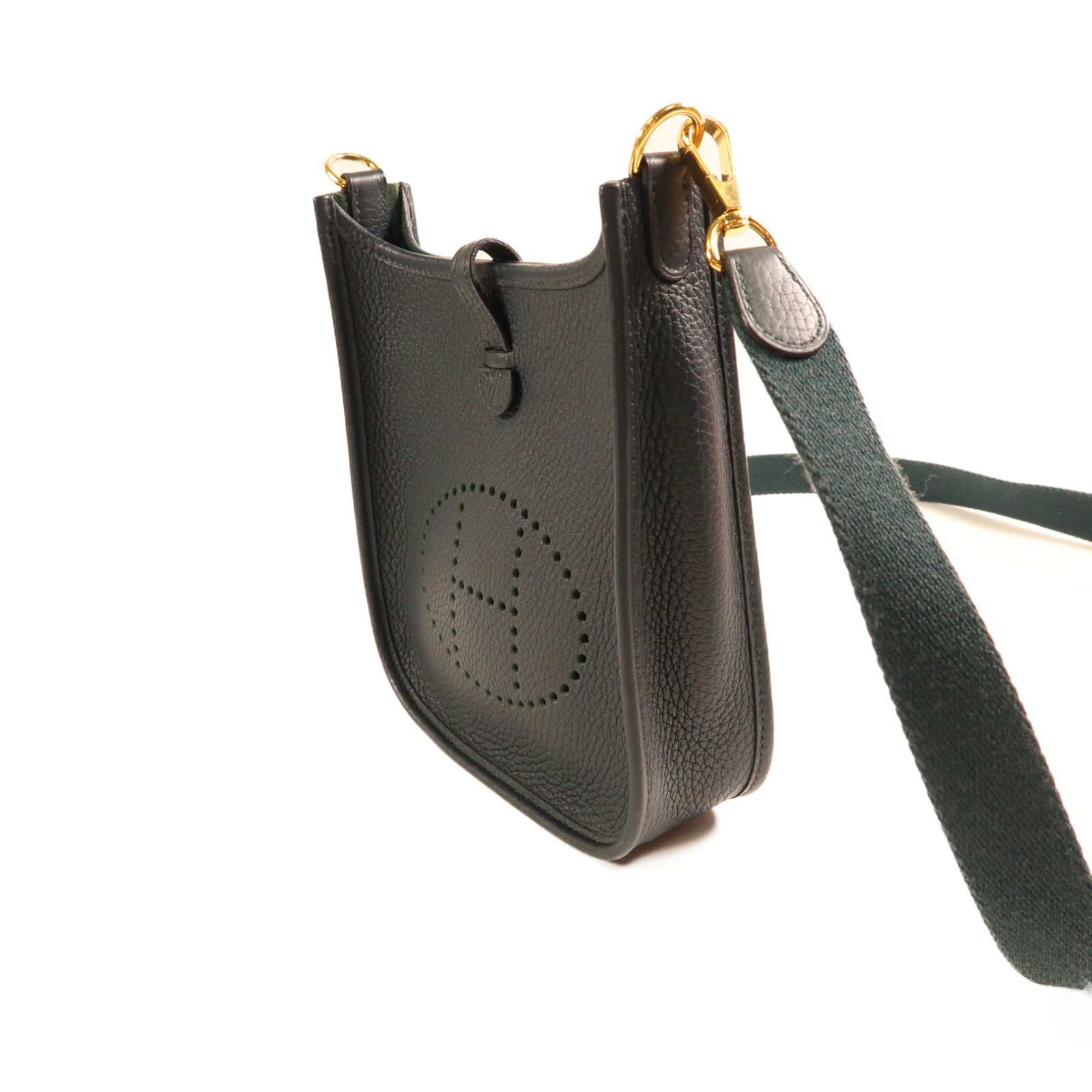 HERMES Clemence皮革Evelyne TPM金扣肩背袋