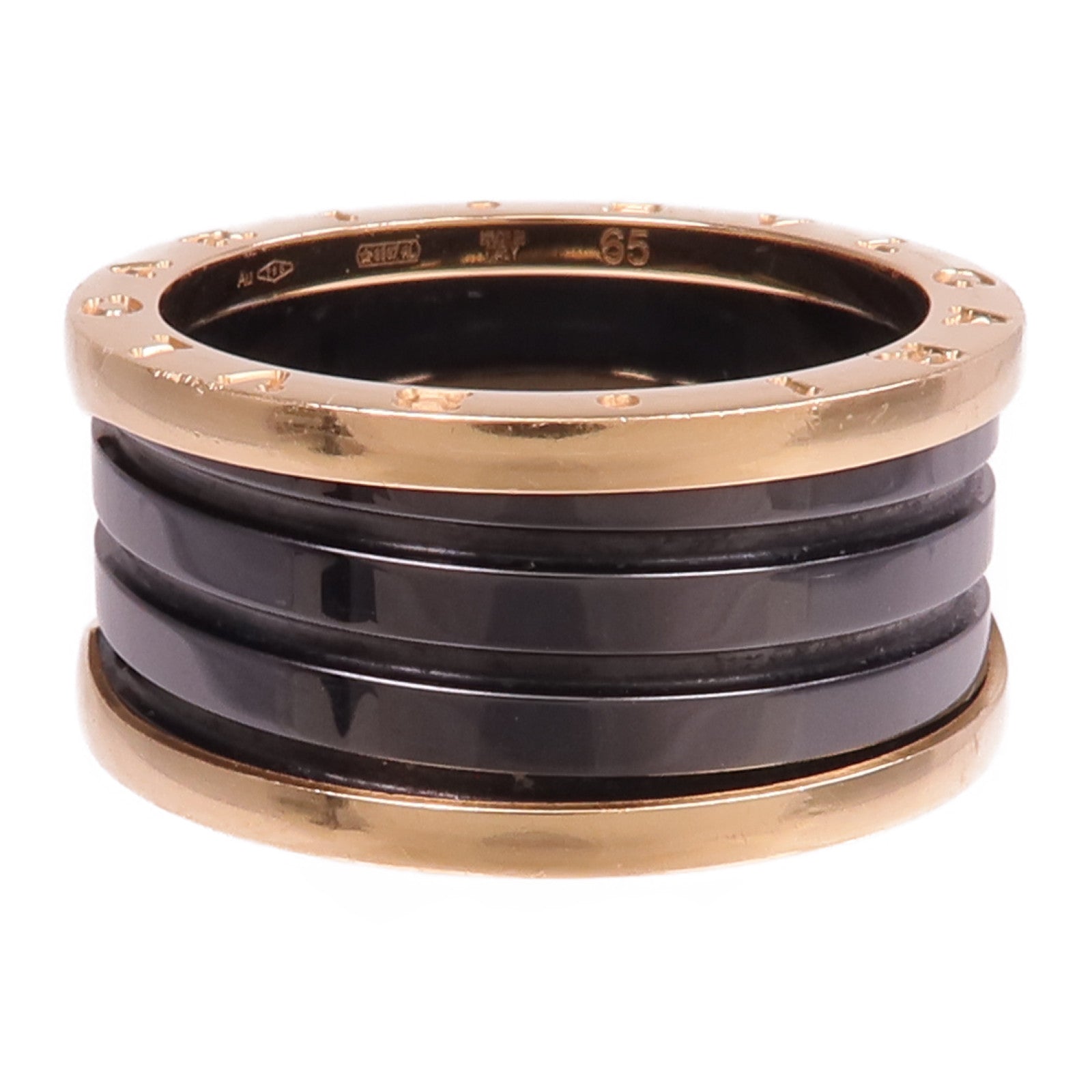 BVLGARI 18K玫瑰金/陶瓷B.zero1 Ring戒指Bvlgari#65/US#10.75