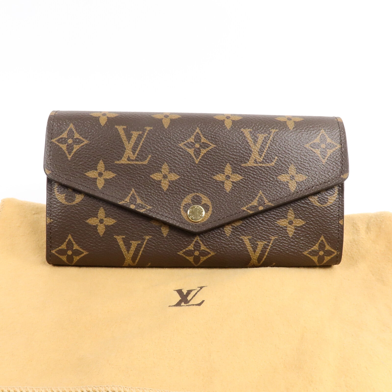 LOUIS VUITTON Monogram Portefeuille Sara金扣長錢包