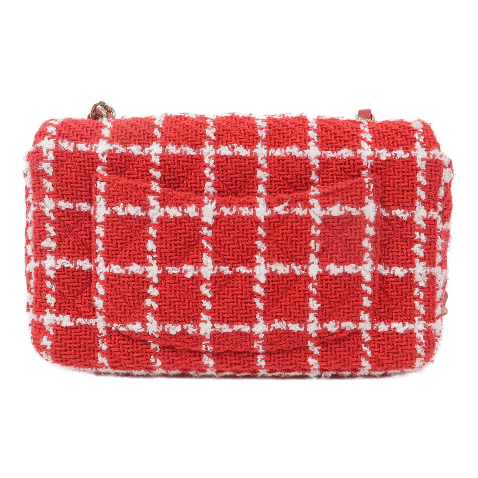 CHANEL Tweed Mini Flap鏈帶肩背袋