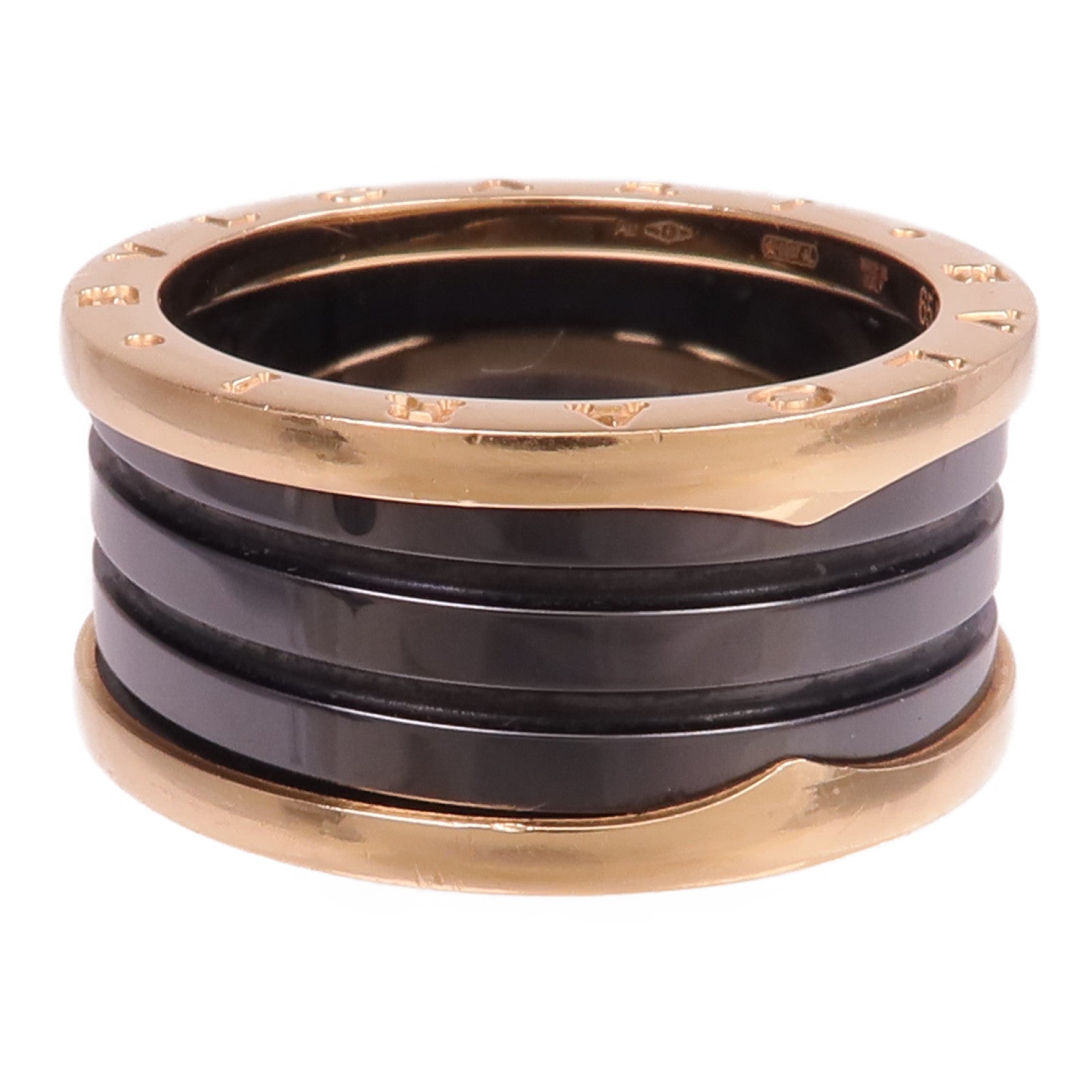 BVLGARI 18K玫瑰金/陶瓷B.zero1 Ring戒指Bvlgari#65/US#10.75