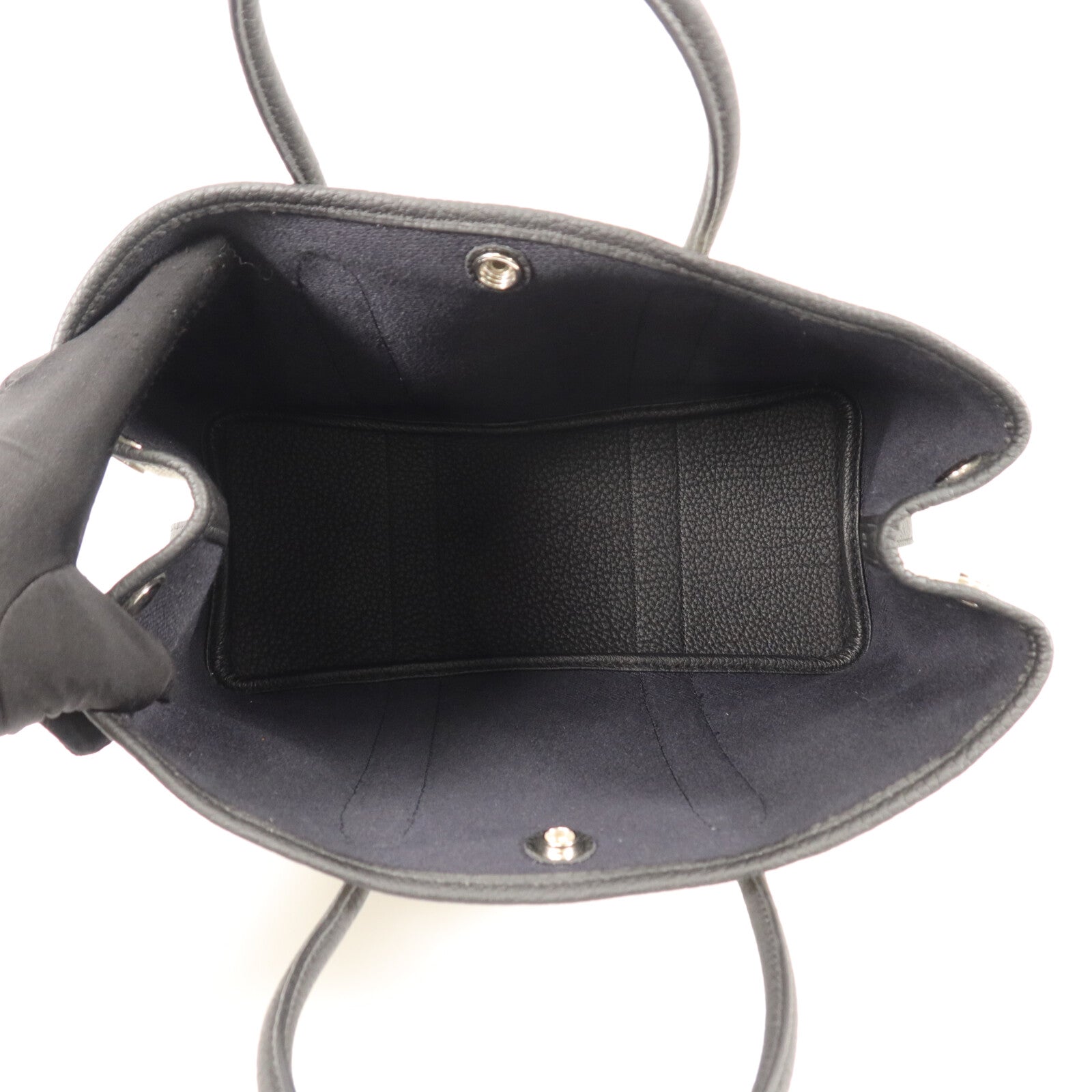 HERMES 帆布Garden Party TPM手挽袋Noir