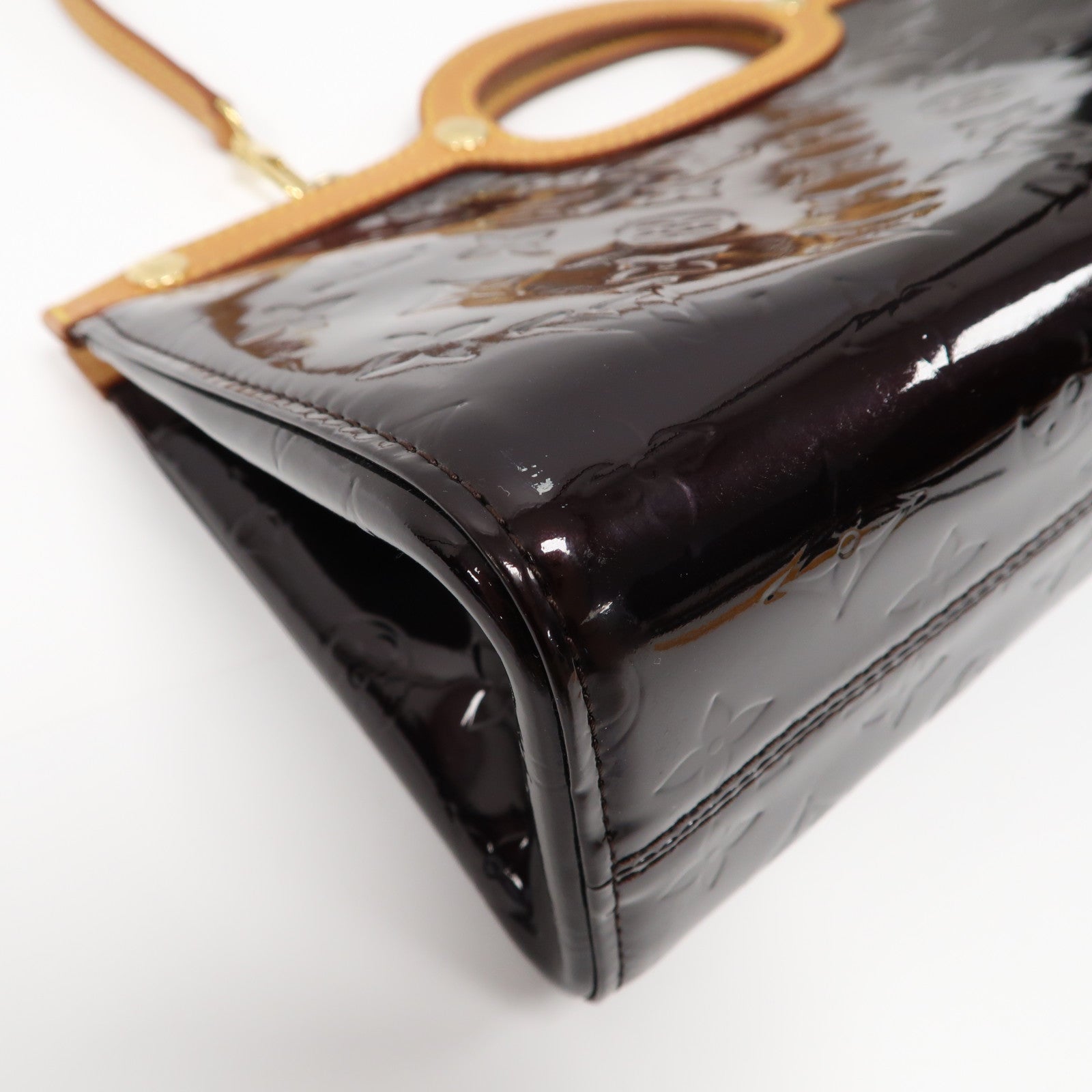 LOUIS VUITTON Monogram Vernis Roxbury Drive金扣手挽肩背兩用袋紅色