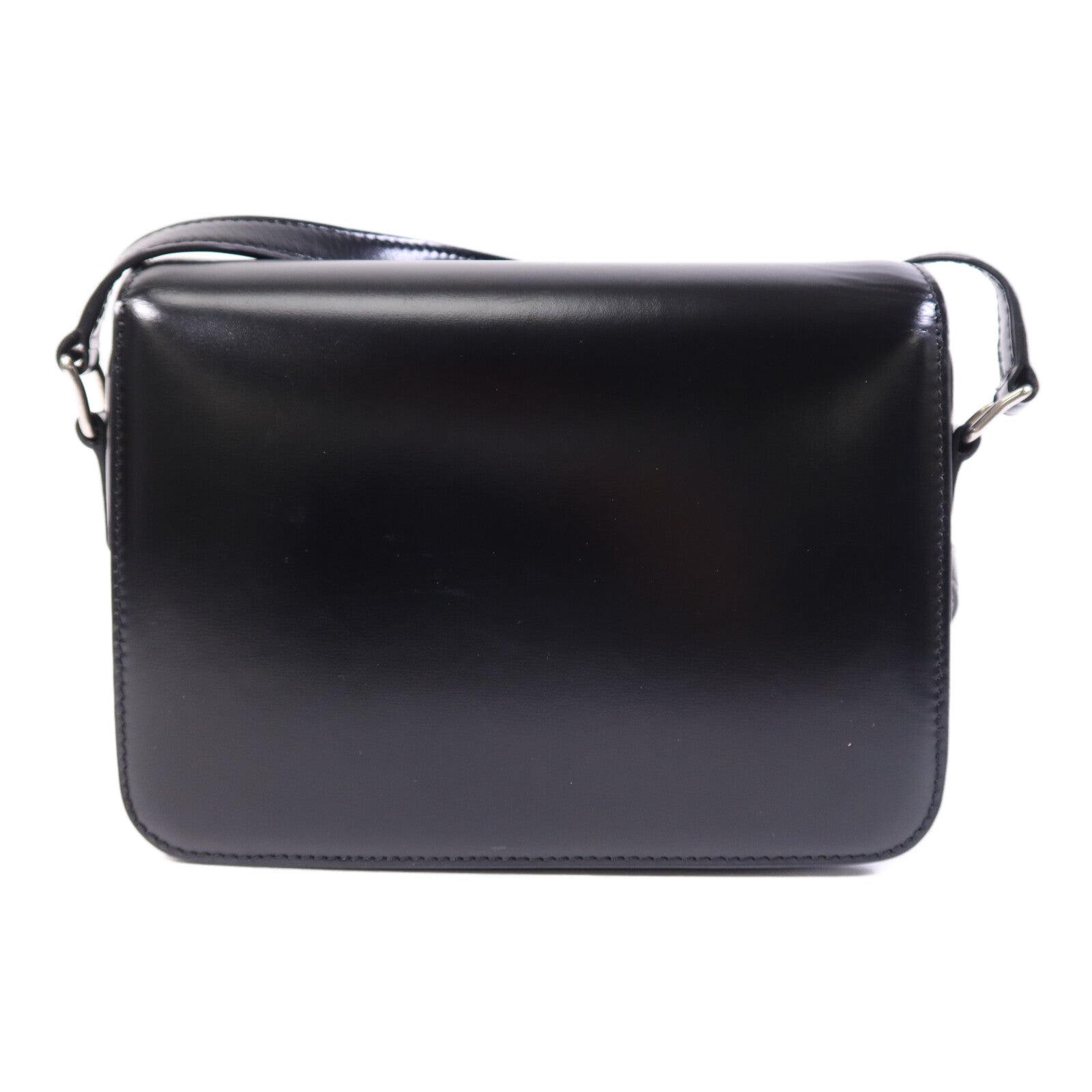 CELINE 牛皮皮革Teen Troimphe銀扣肩背袋