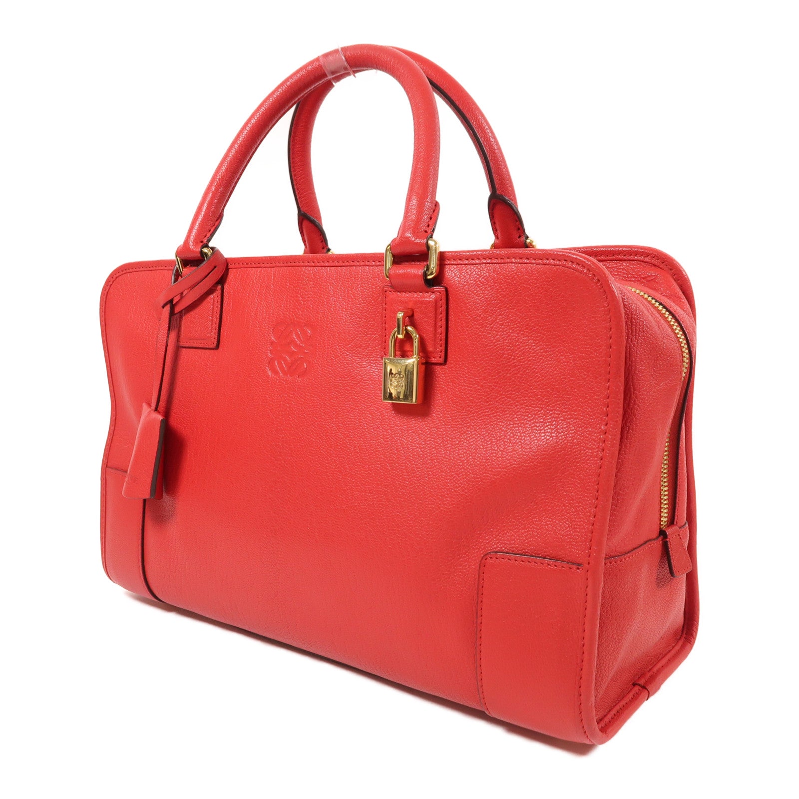 LOEWE 牛皮皮革Handbag金扣手挽袋/肩背袋