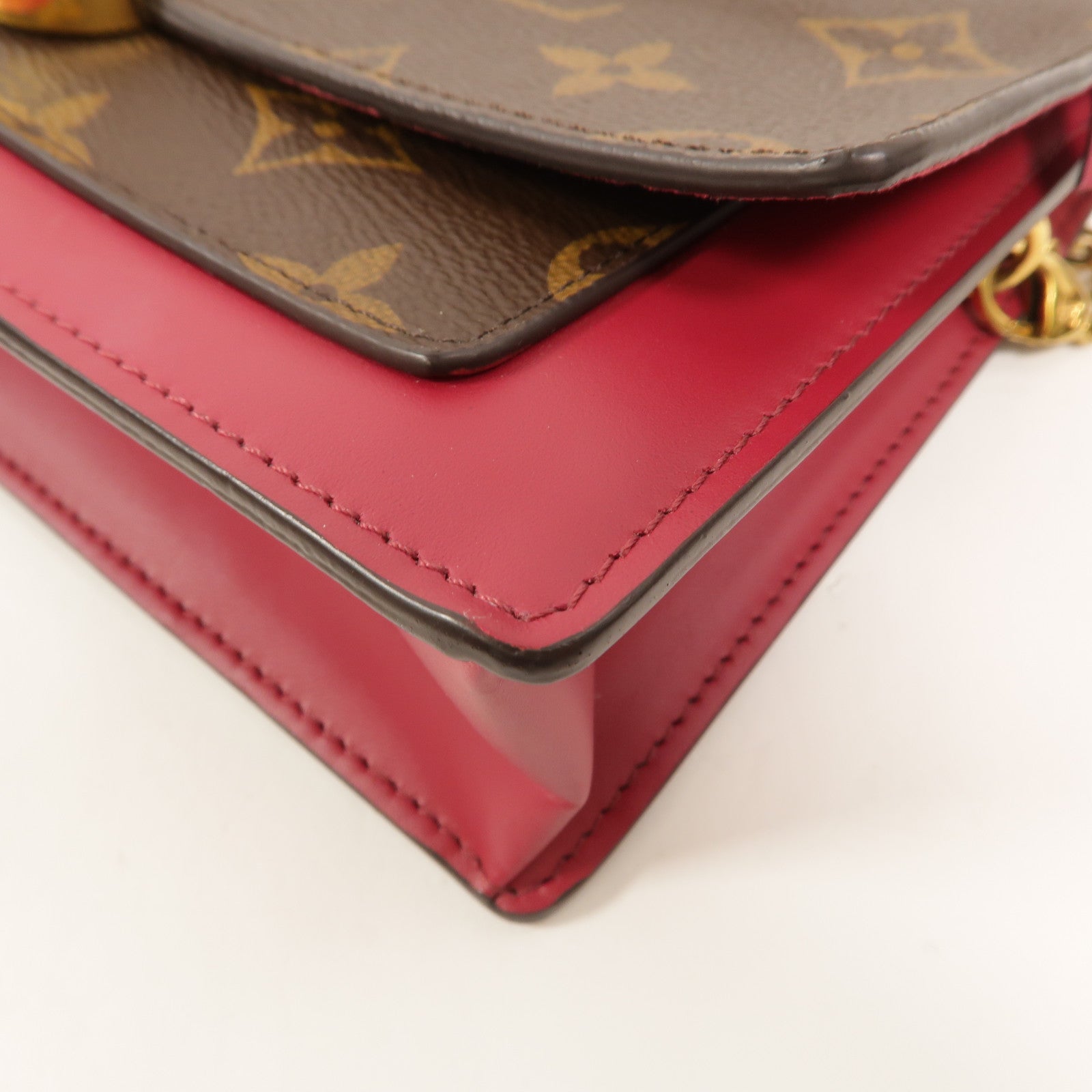 LOUIS VUITTON Monogram Portefeuille Flore鏈帶肩背袋