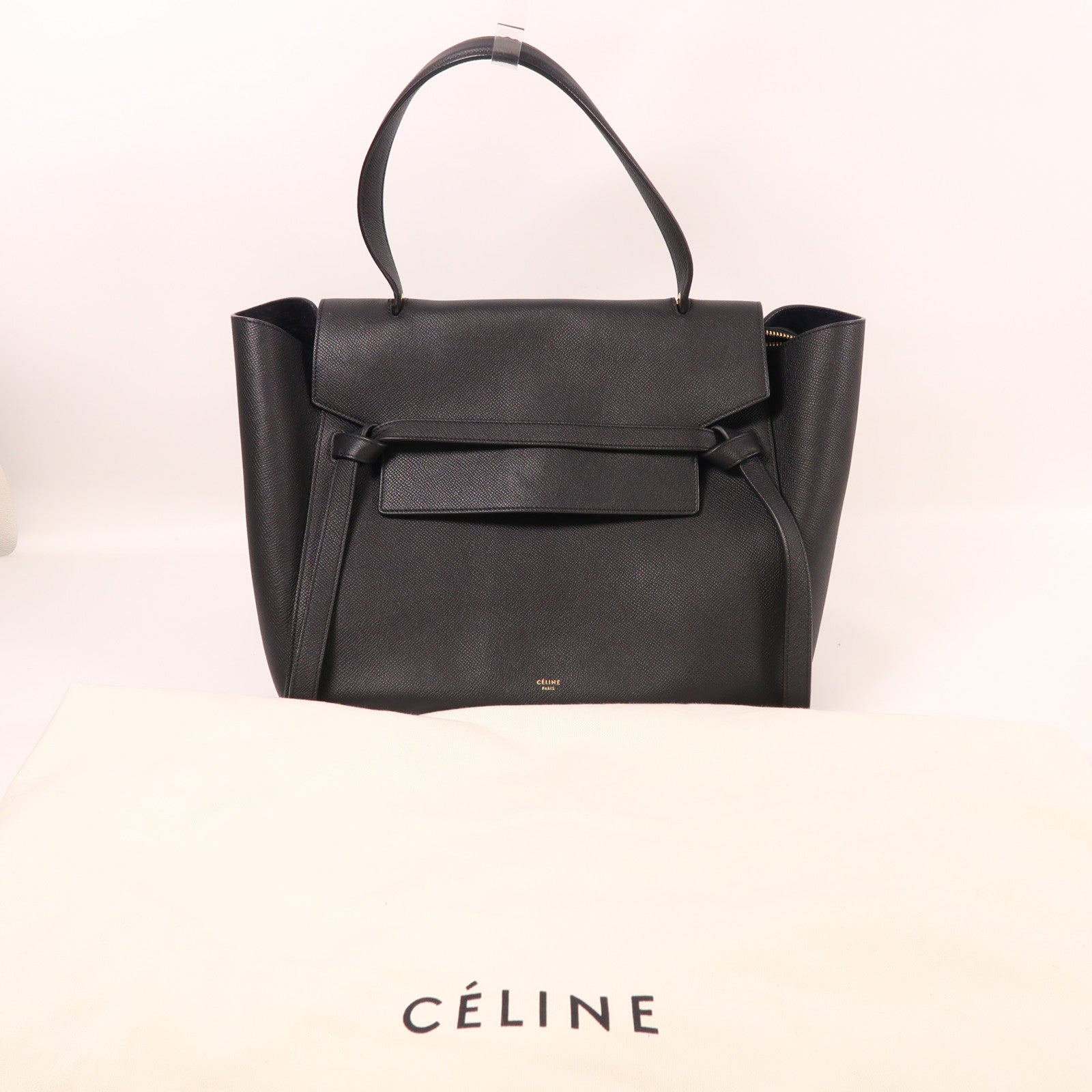 CELINE 牛皮皮革Micro Belt金扣手挽袋