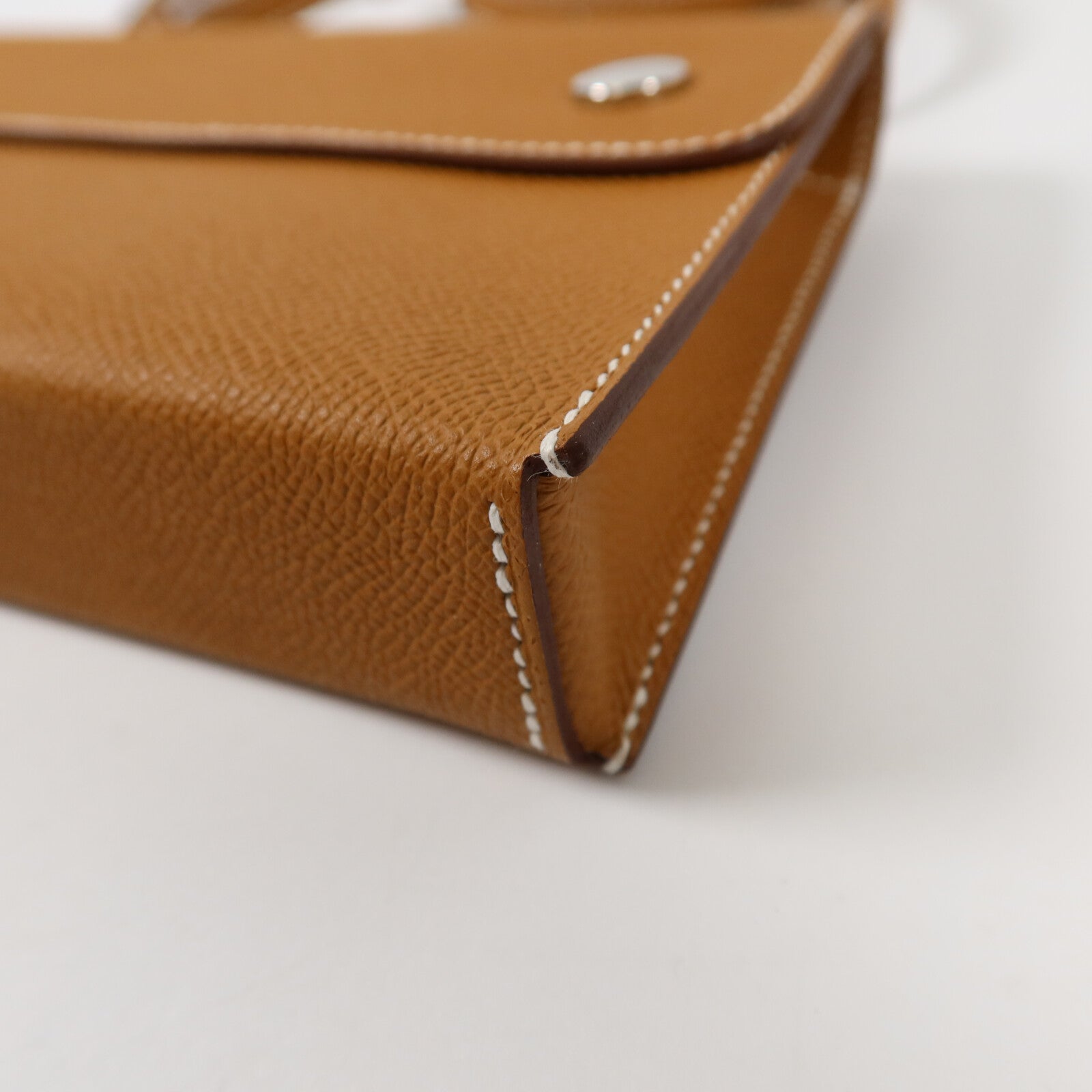 HERMES Swift皮革Hermesnap肩背袋Gold