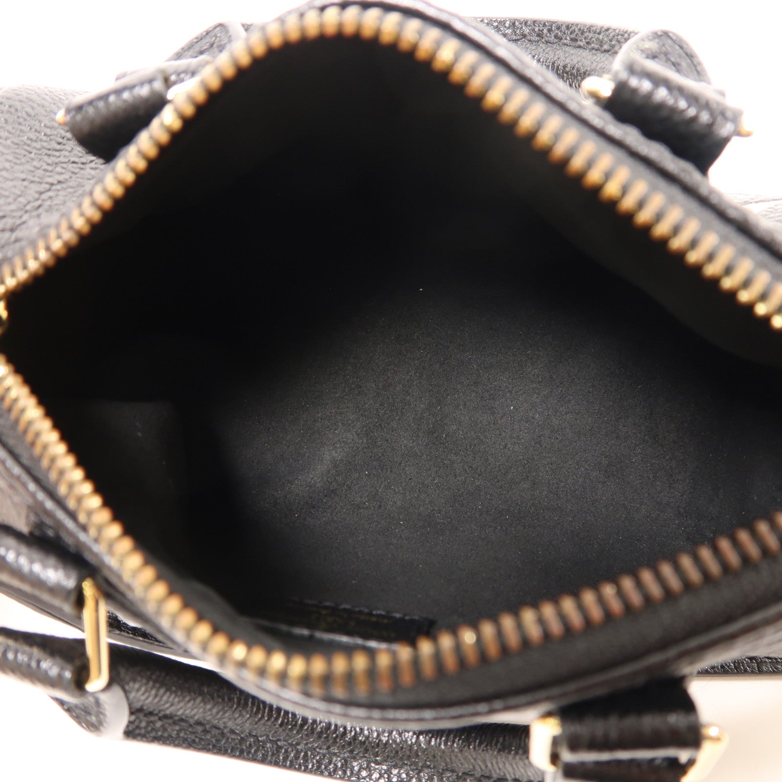 LOUIS VUITTON Monogram Empreinte Nano Speedy金扣手挽肩背兩用袋