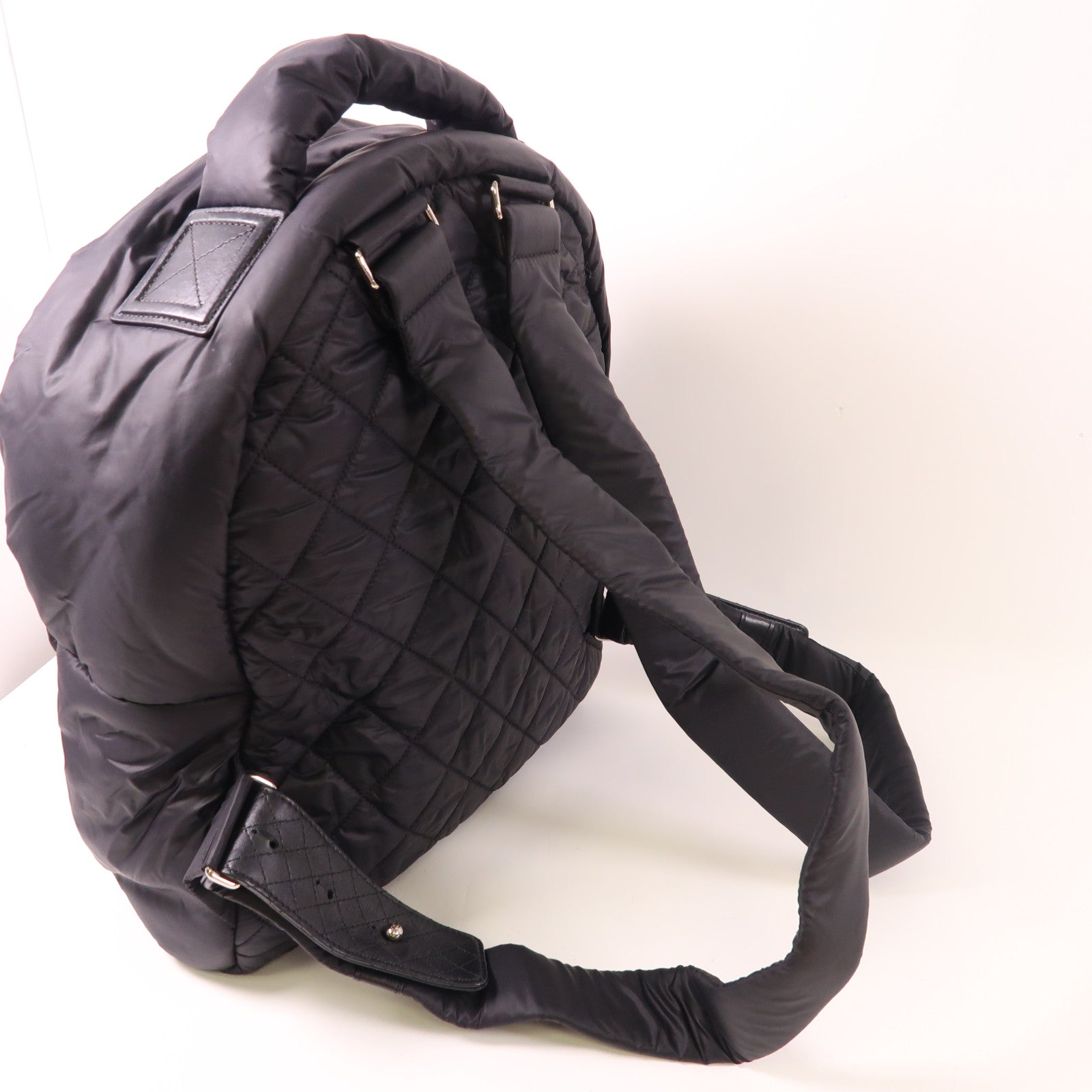 CHANEL 尼龍Coco Cocoon Backpack銀扣背包