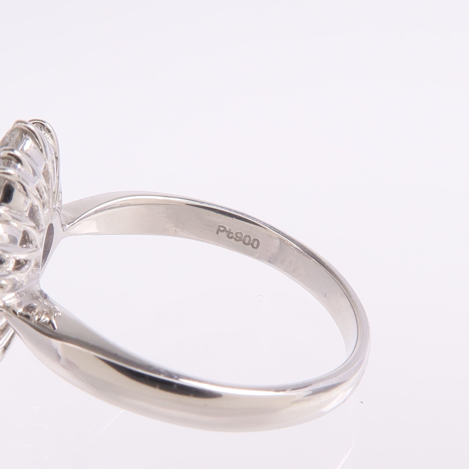 JEWELRY PT900鉑金Sapphire Diamond Ring藍寶石/鑽石戒指US#7.25