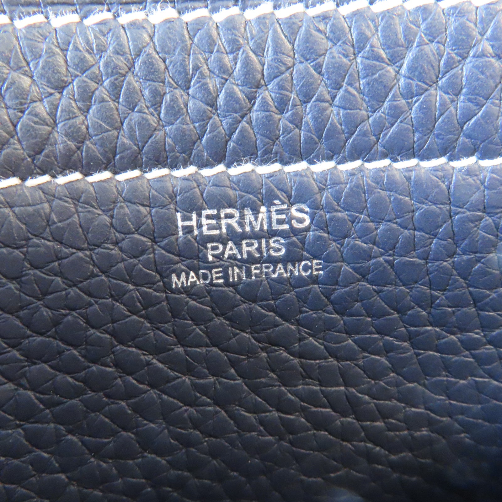 HERMES 【激減優惠】Clemence皮革Cabasellier 31肩背袋Bleu Nuit午夜藍色