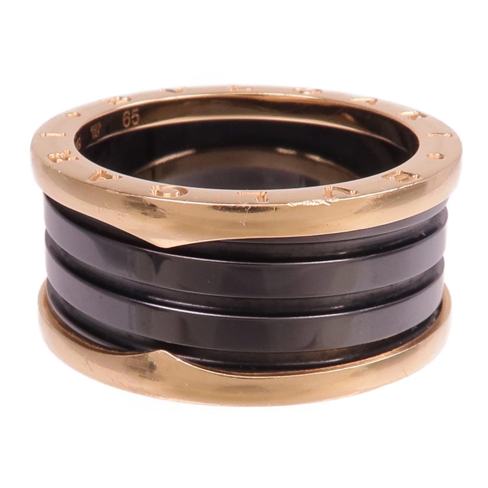 BVLGARI 18K玫瑰金/陶瓷B.zero1 Ring戒指Bvlgari#65/US#10.75