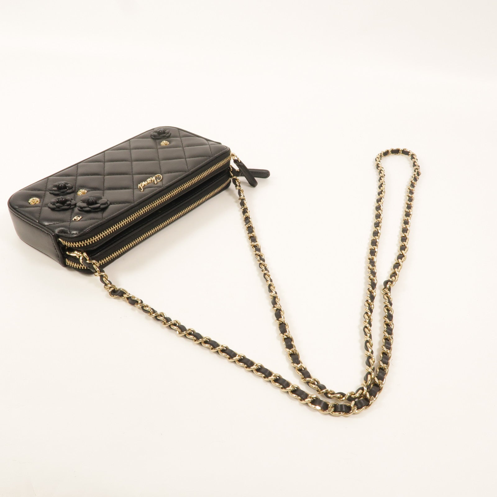 CHANEL 羊皮皮革CC Mark Matelasse Bag鏈帶肩背袋