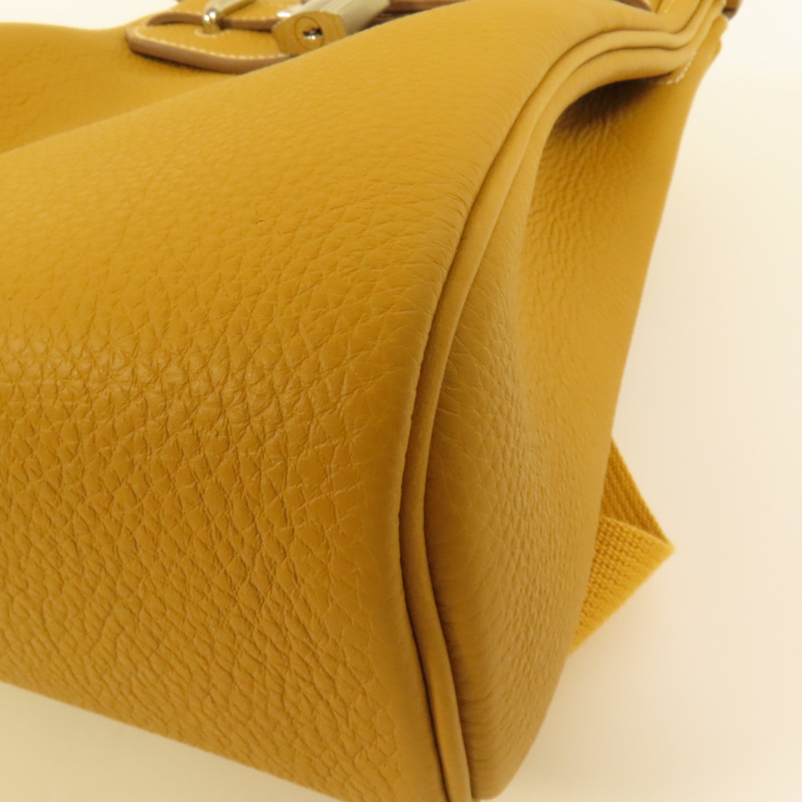 HERMES Togo皮革Hac A Dos PM銀扣背包Natural Sable