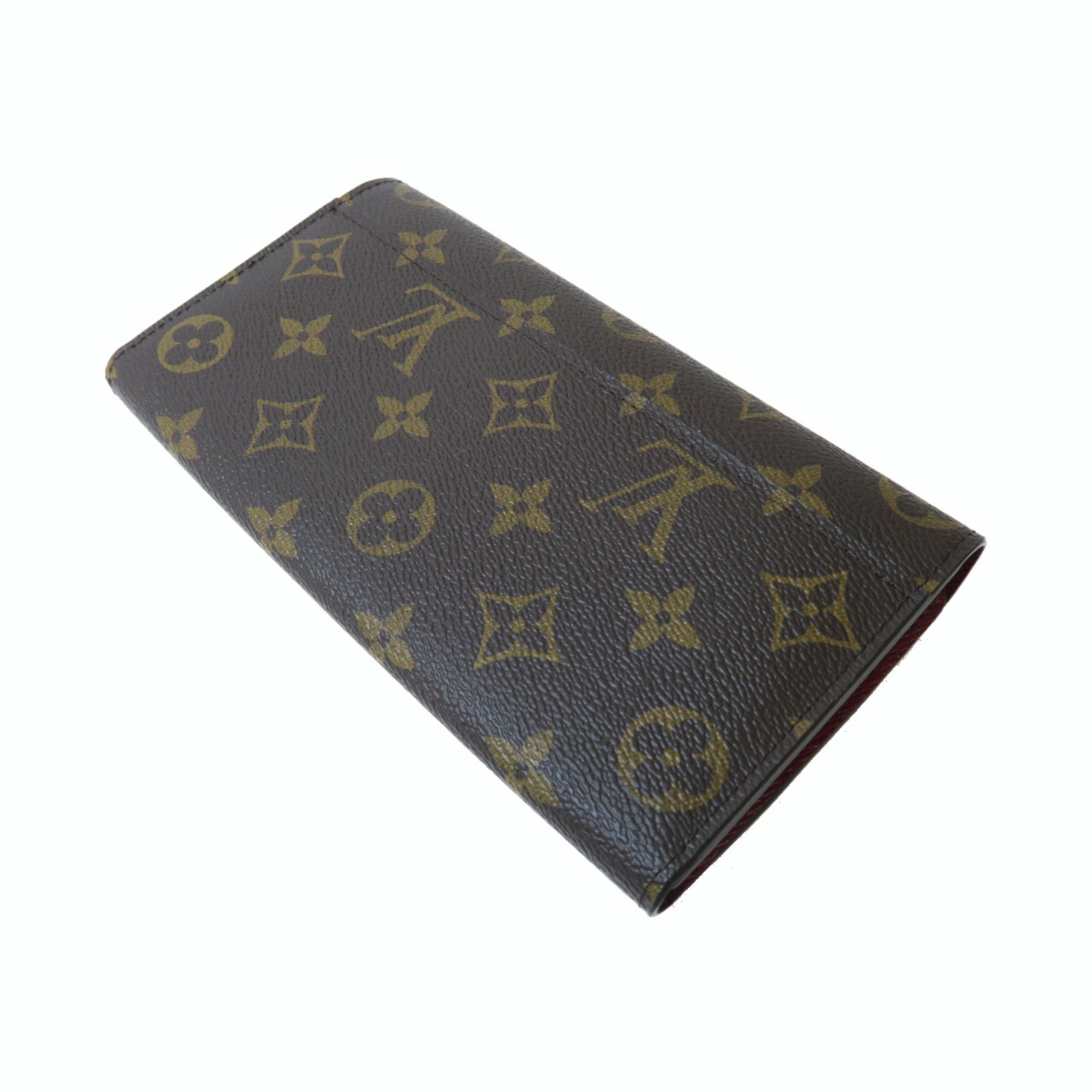 LOUIS VUITTON 【激減優惠】Monogram Sarah金扣鈕扣長錢包啡色