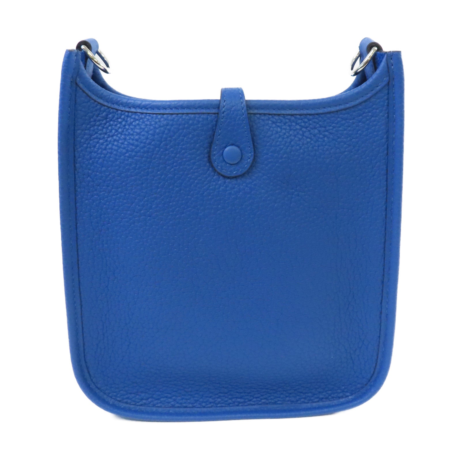 HERMES **【激減優惠】Clemence皮革Evelyne TPM Shoulder Bag銀扣肩背袋71 Frances Blue/法國藍色