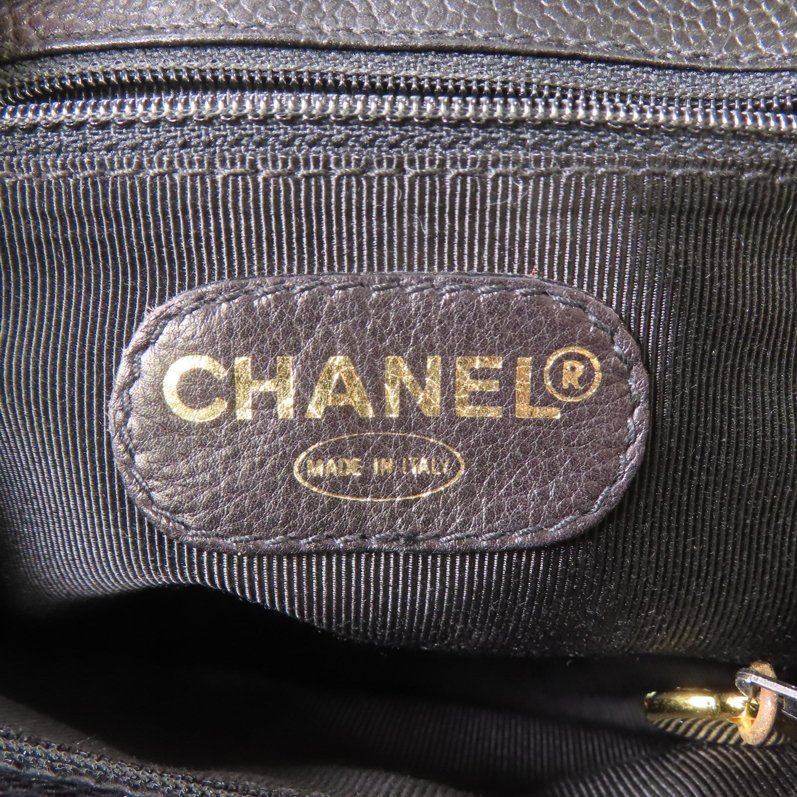 CHANEL【激減優惠】 牛皮皮革Backpack金扣鏈帶背包黑色